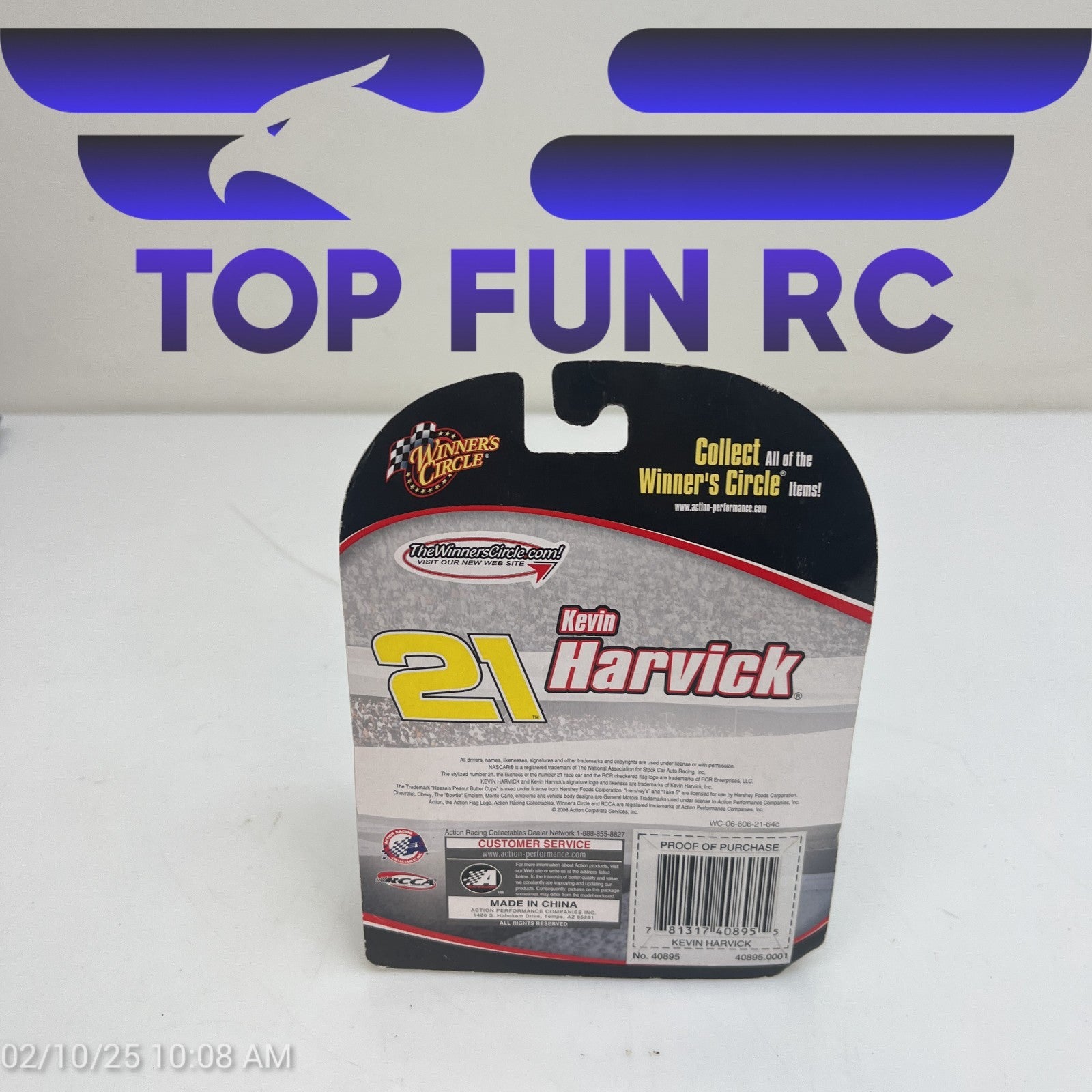 Winners Circle Kevin Harvick #21 Hershey's Take 5 Hood Magnet Diecast