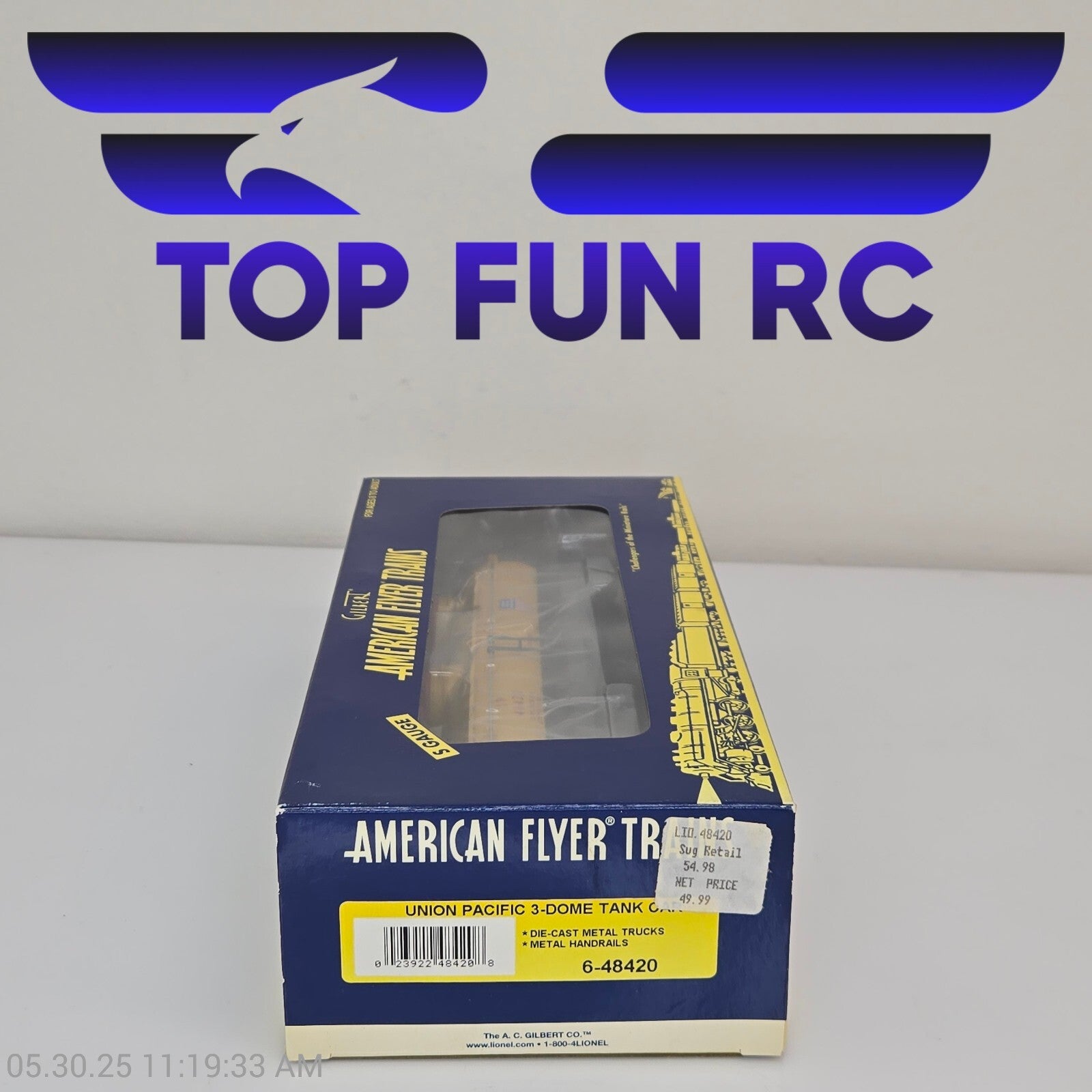 American Flyer Trains 6-48420 Union Pacific 3-Dome Tank Car