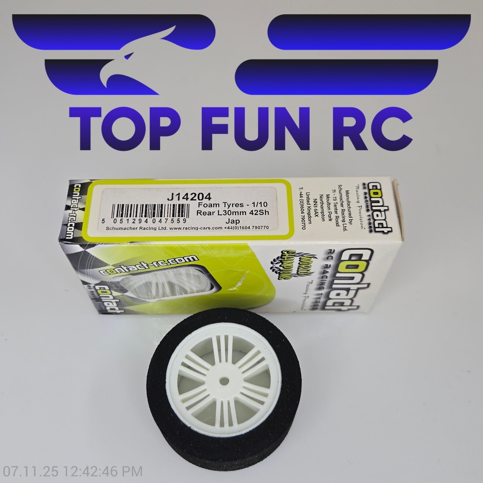 Contact RC Racing Tyres J14204 Foam Tyres 1/10 Scale Rear L30mm 42SH Jap