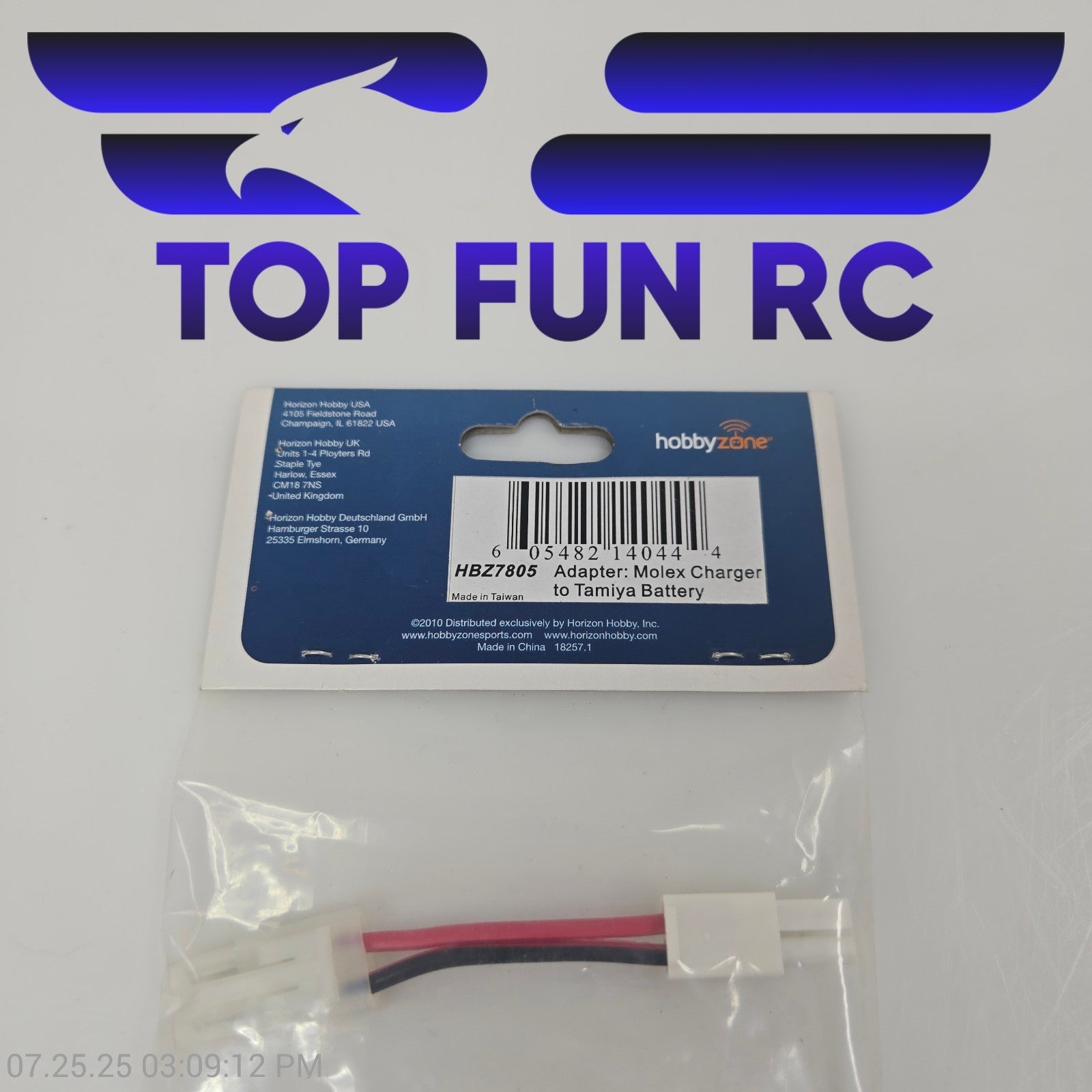 Hobby Zone HBZ7805 Adapter Molex Charger To Tamiya Battery