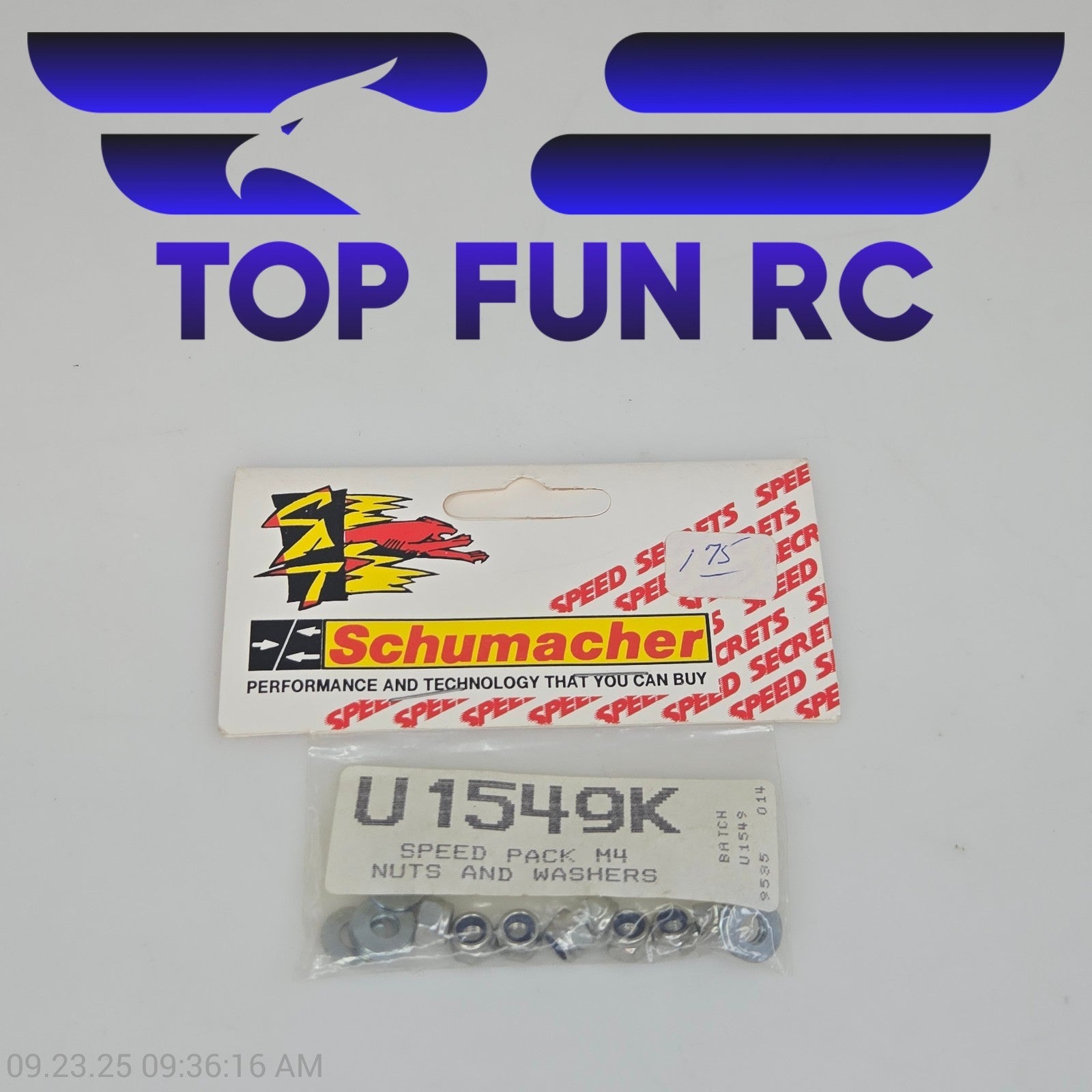 Schumacher U1549K Speed Pack M4 Nuts & Washers