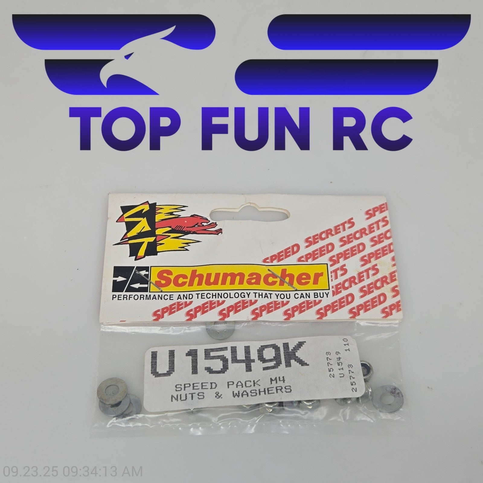 Schumacher U1549K Speed Pack M4 Nuts & Washers