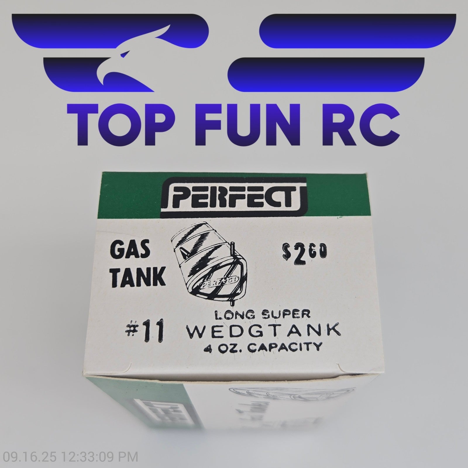 Perfect RC #11 Gas Tank Long Super Wedgetank 4oz Capacity