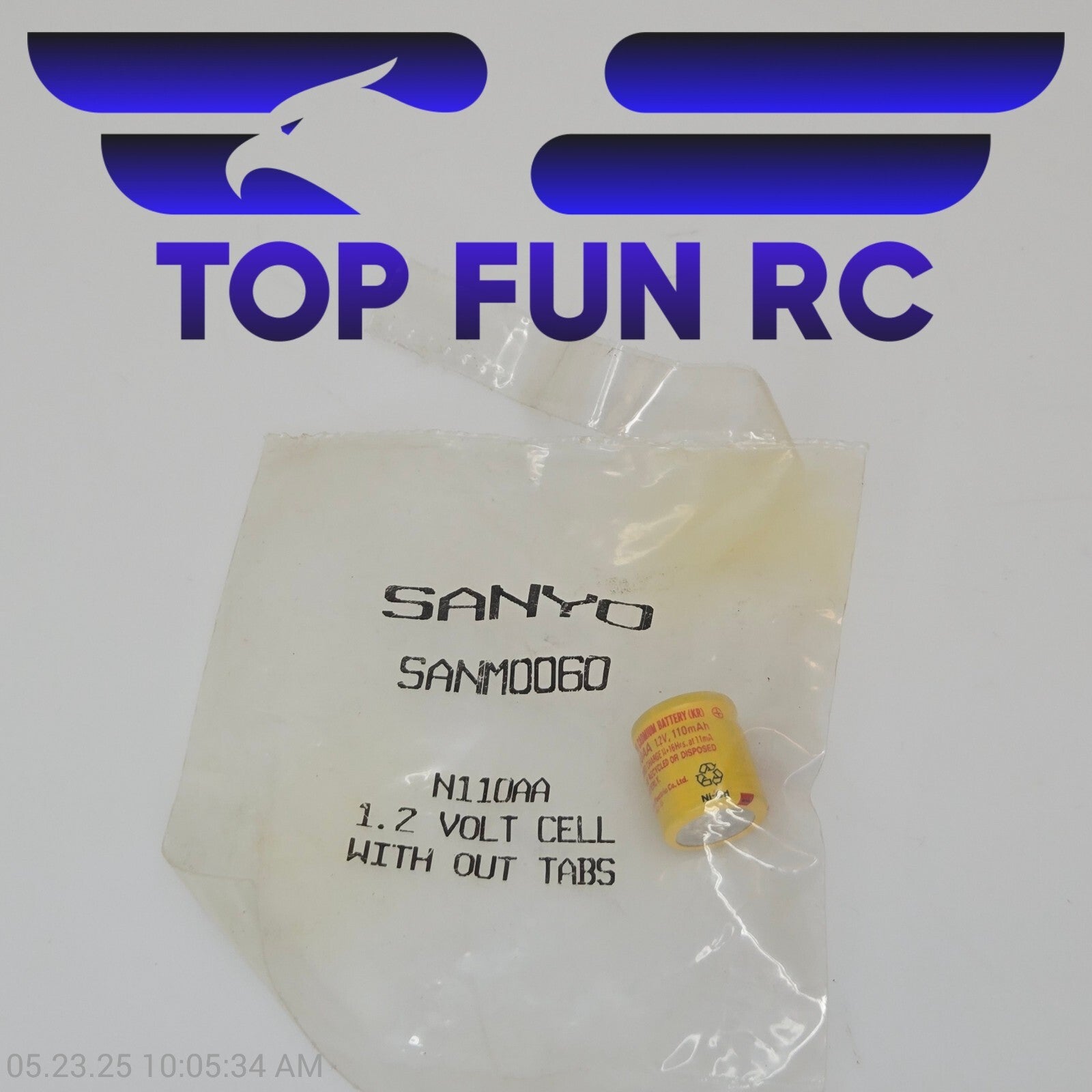 Sanyo RC SANM0060 1.2V Cell w/ Out Tabs