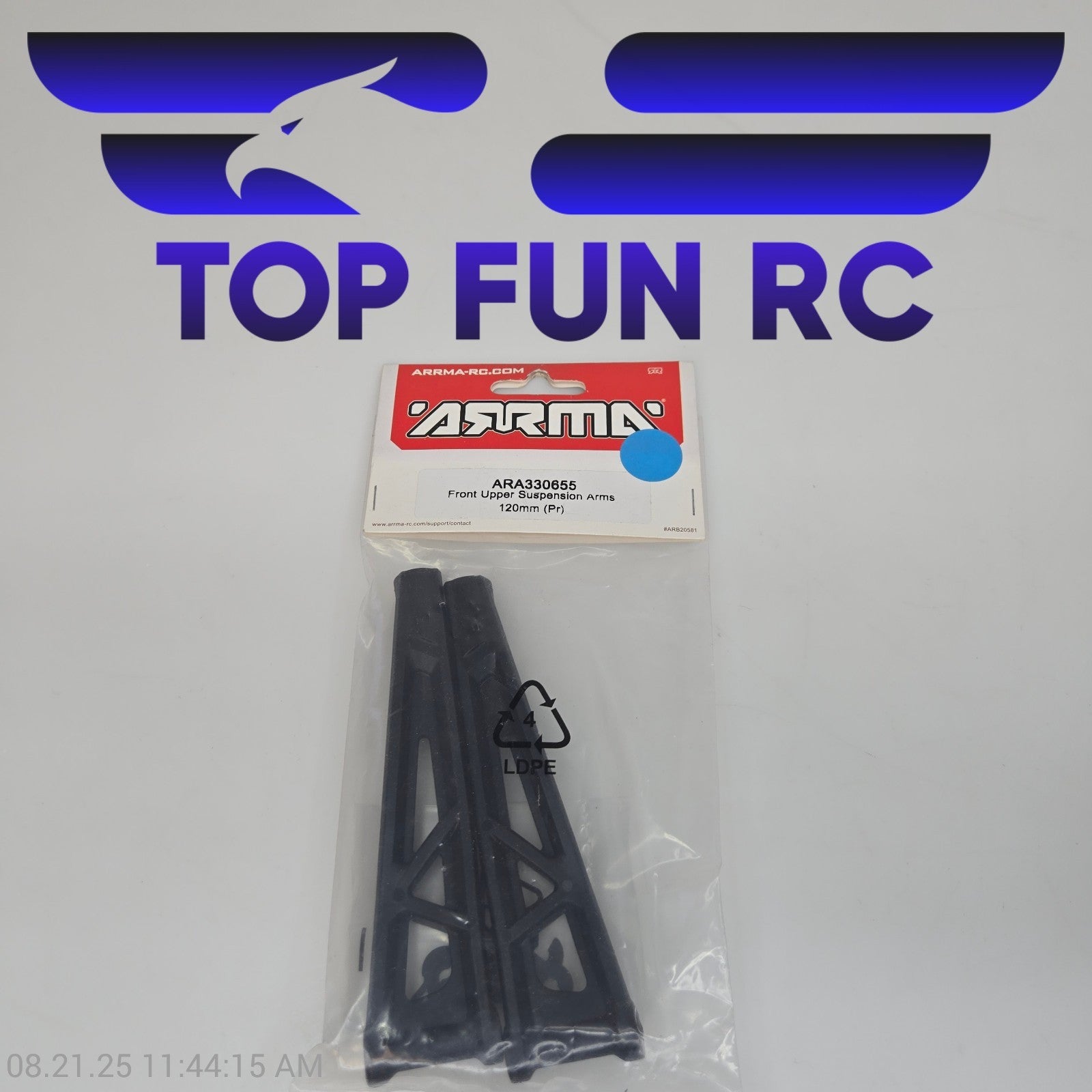 Arrma ARA330655 Front Upper Suspension Arms 120mm (Pr)