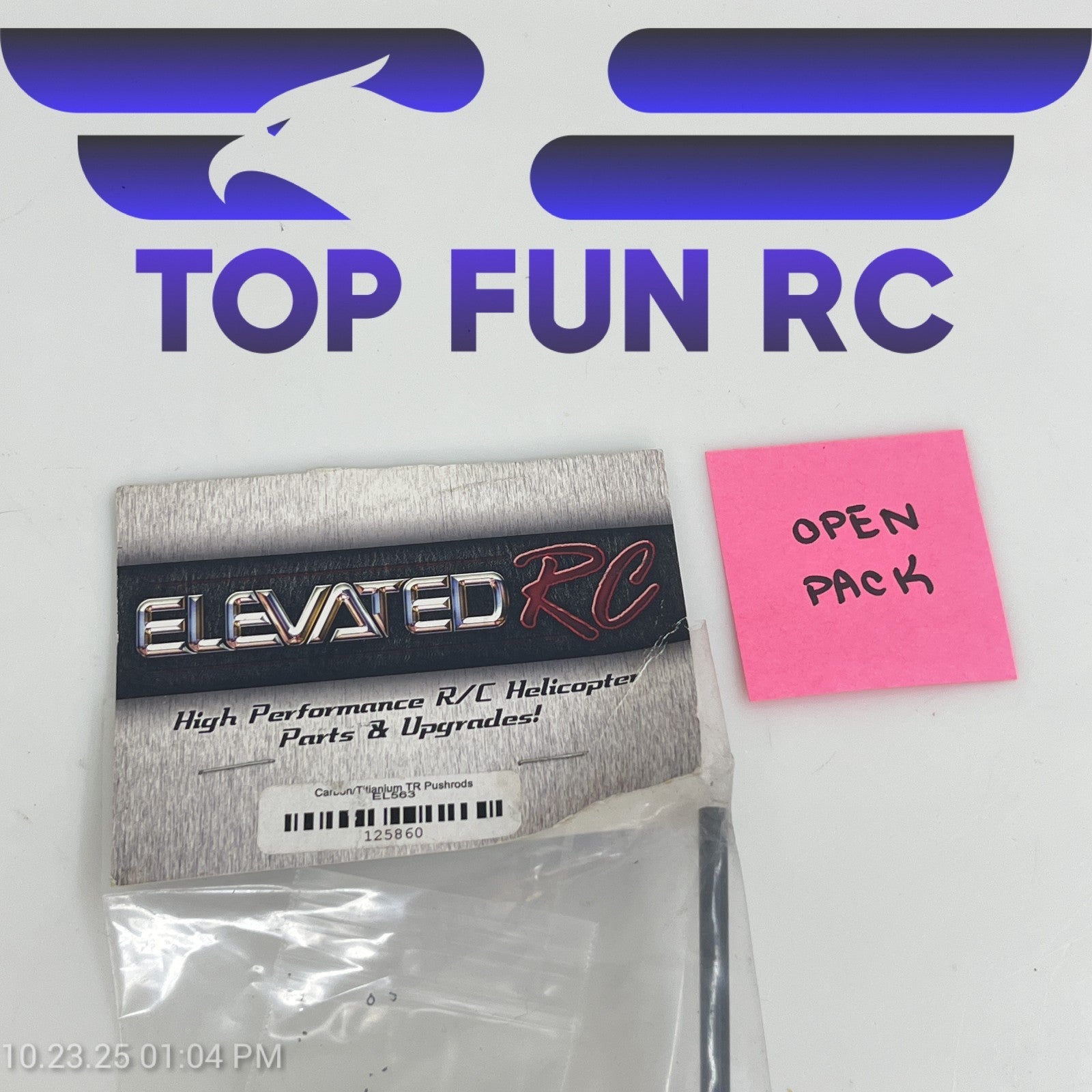 Elevated RC EL563 Carbon/Titanium TR Pushrods Open Pack