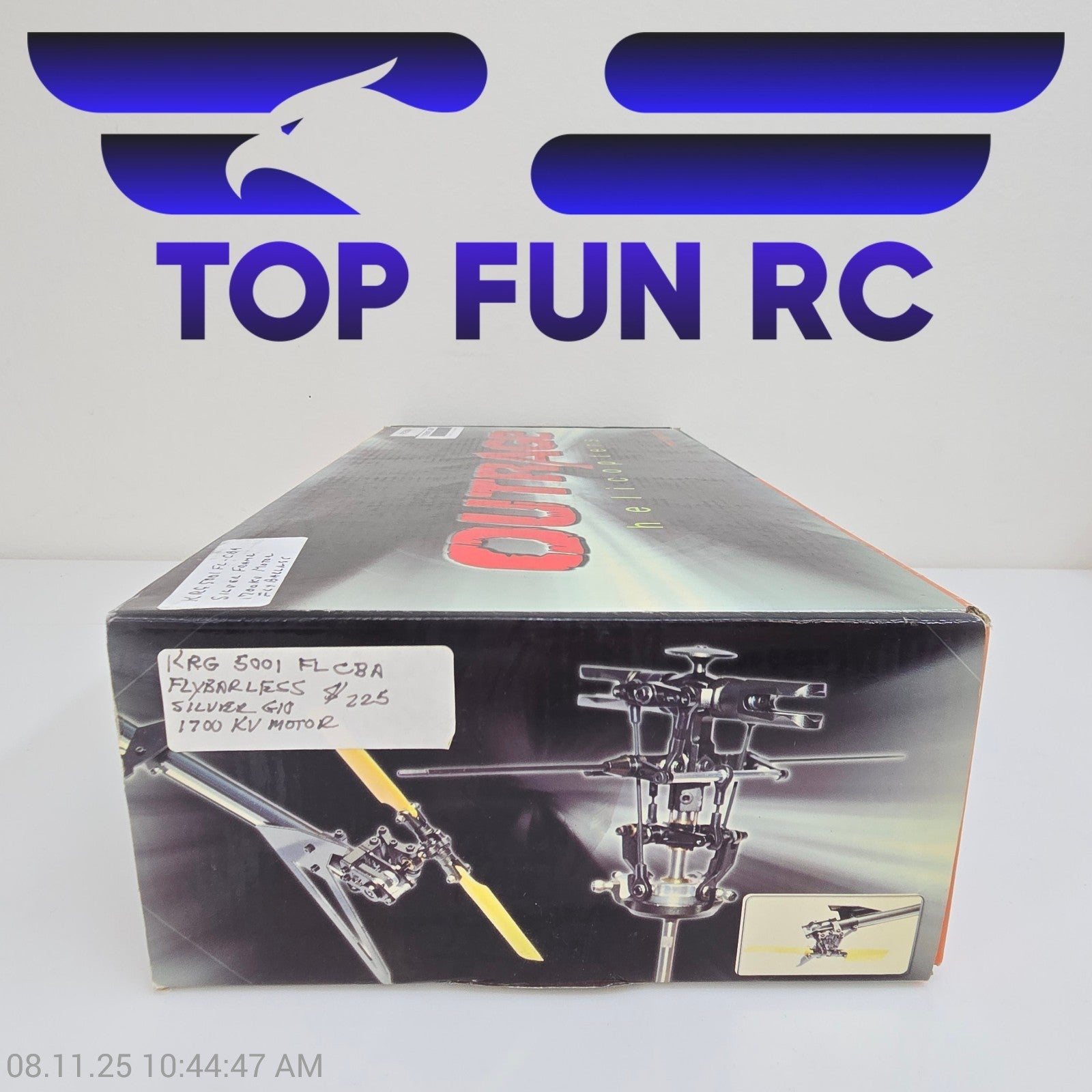 Outrage Helicopters KRGH 5001 FL CBA Flybarless Silver G10 1700Kv Motor