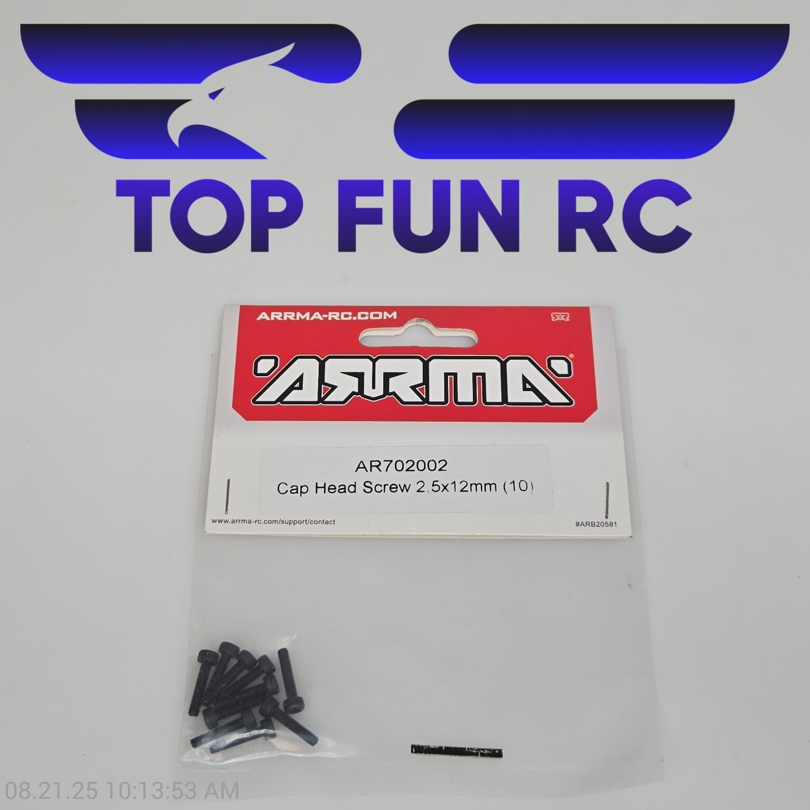 Arrma AR702002 Cap Head Screw 2.5x12mm (10)