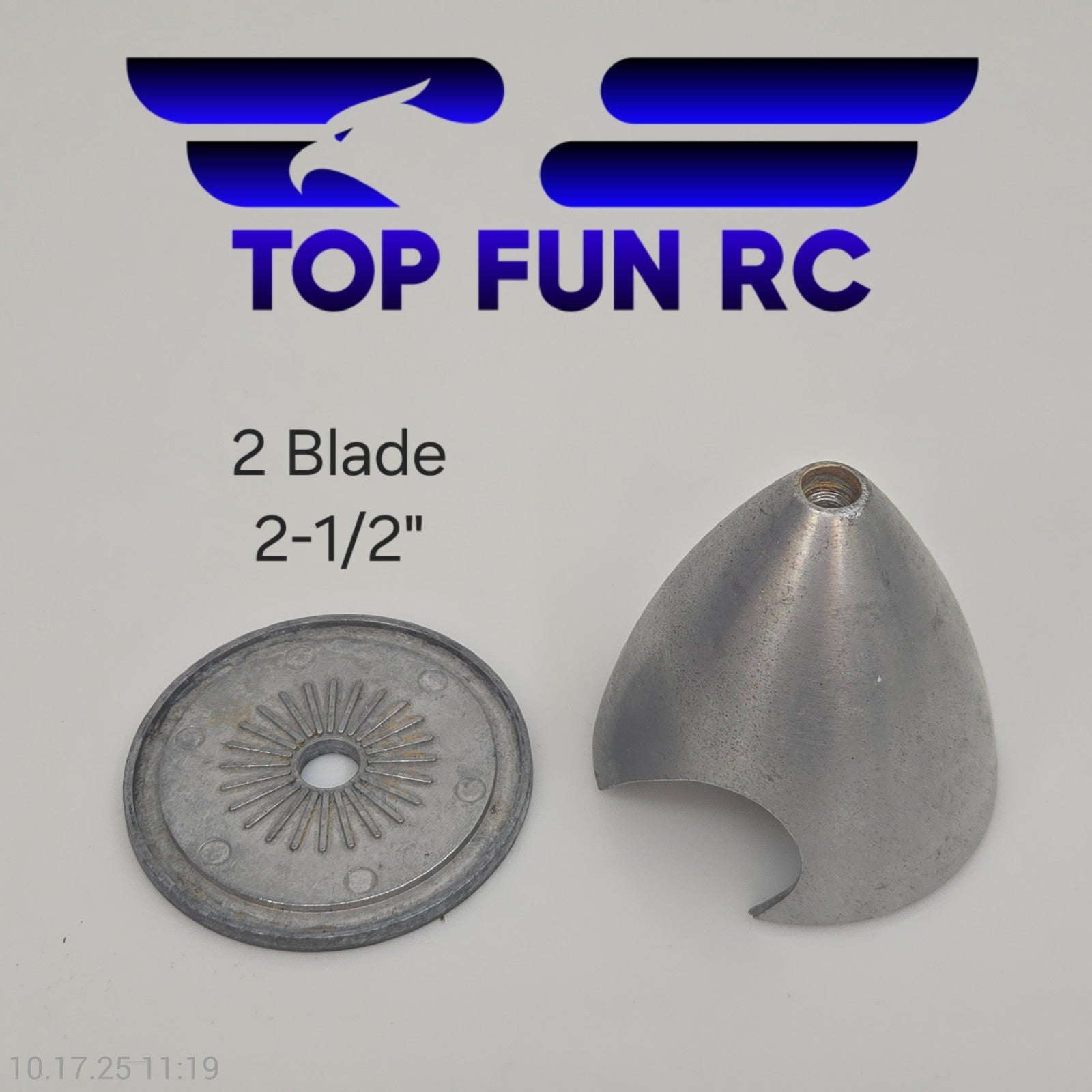 RC Spinner Aluminum 2-Blade 2.5 Inch For Model Airplanes