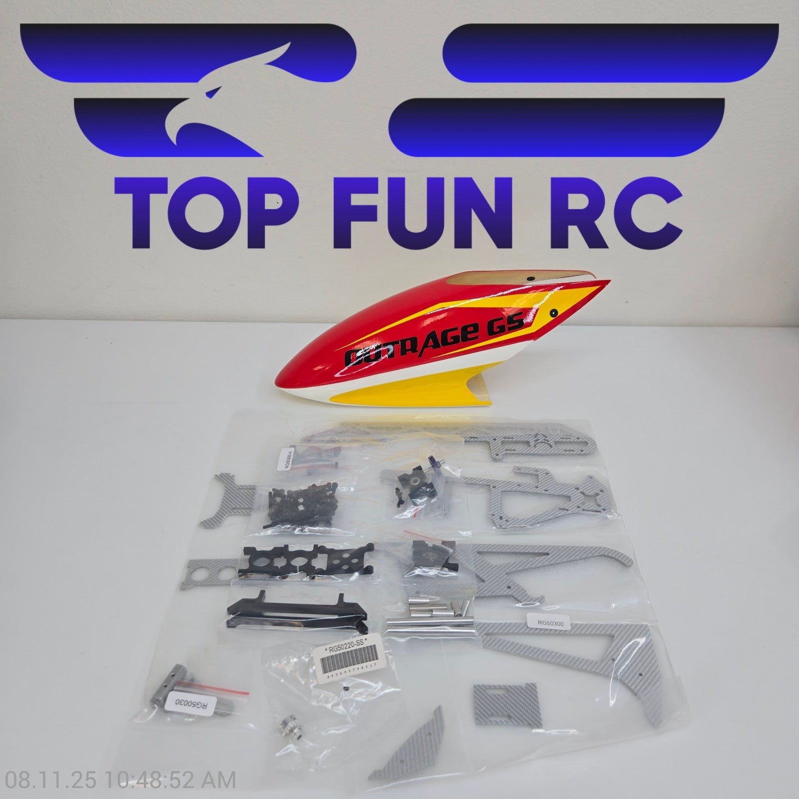 Outrage Helicopters KRGH 5001 FL CBA Flybarless Silver G10 1700Kv Motor