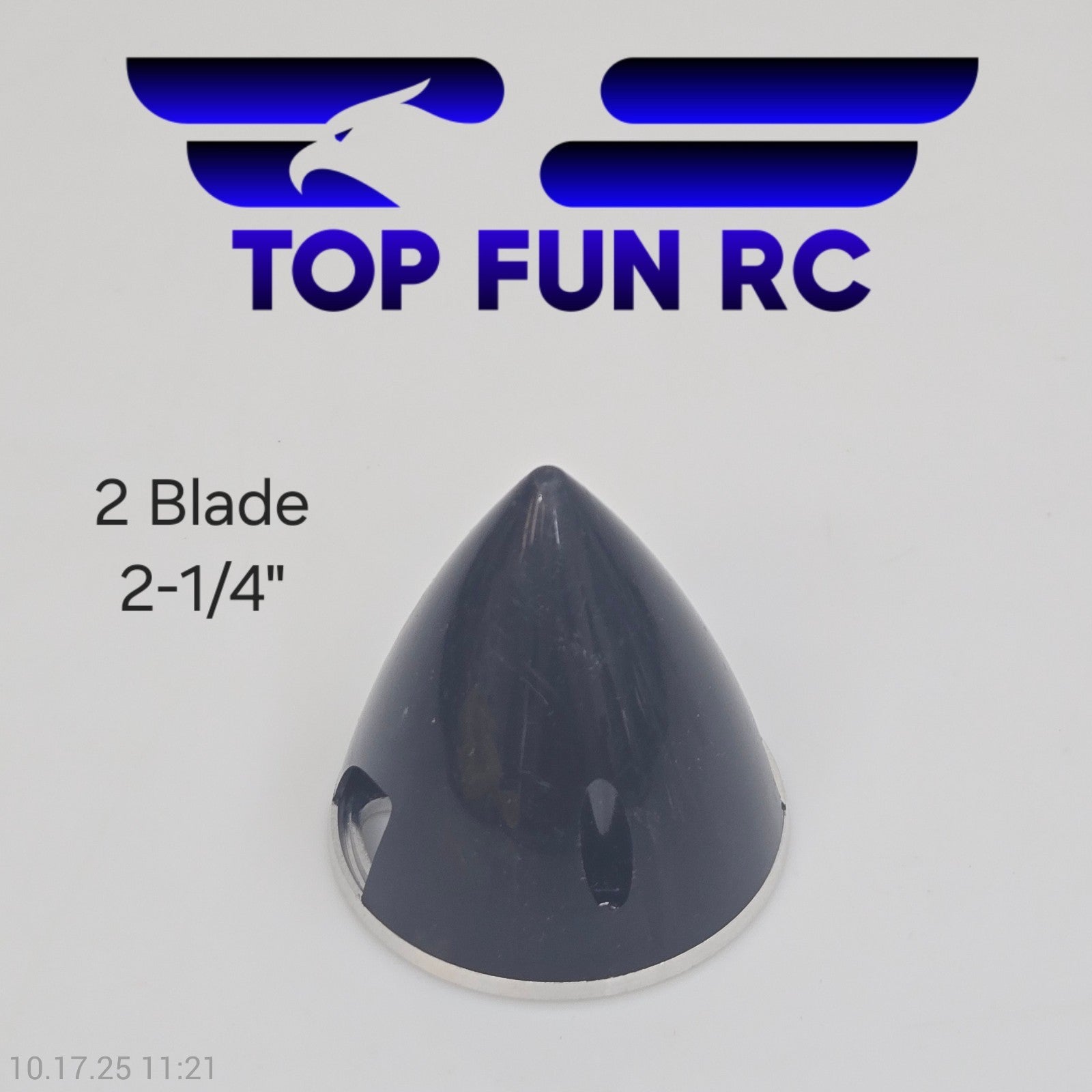 RC Brushed Aluminum Spinner 2-Blade 2 1/4" For Model Airplanes