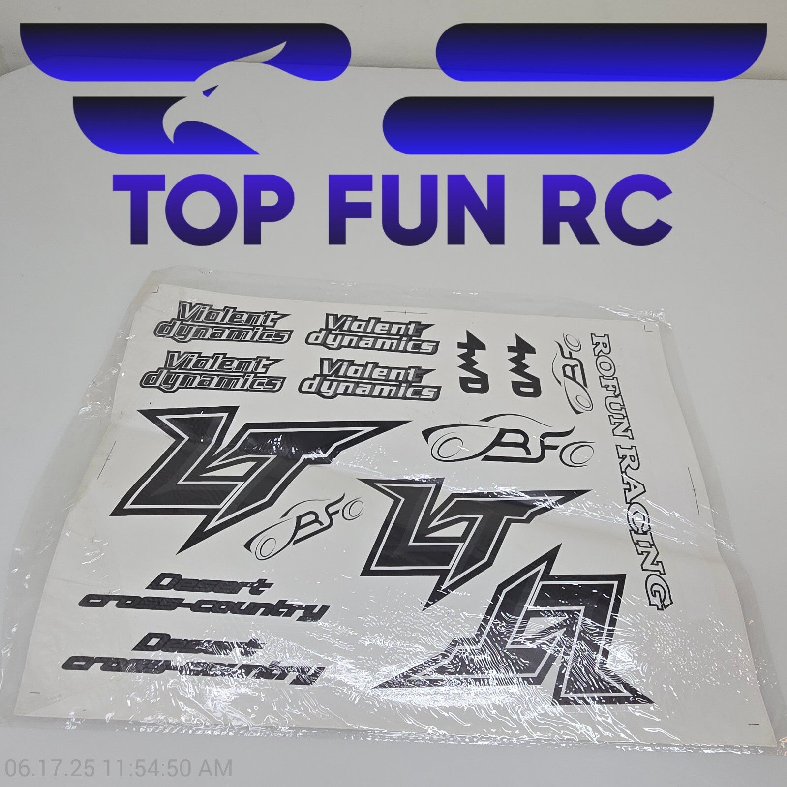 Violent Dynamics/Rofun Racing LT Decal Sheet