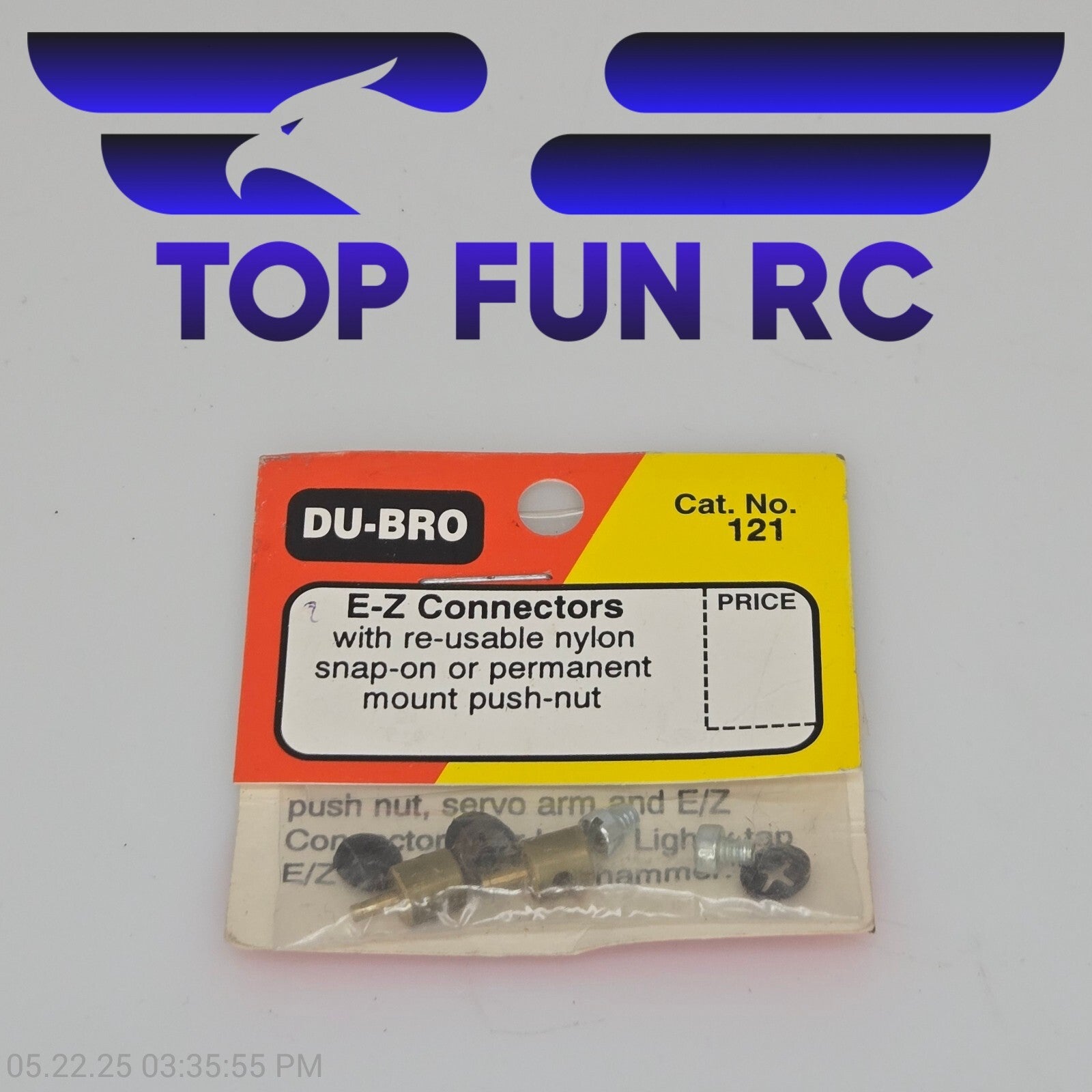 Du-Bro RC #121 E-Z Connectors w/ re-usable nylon snap-on push-nut