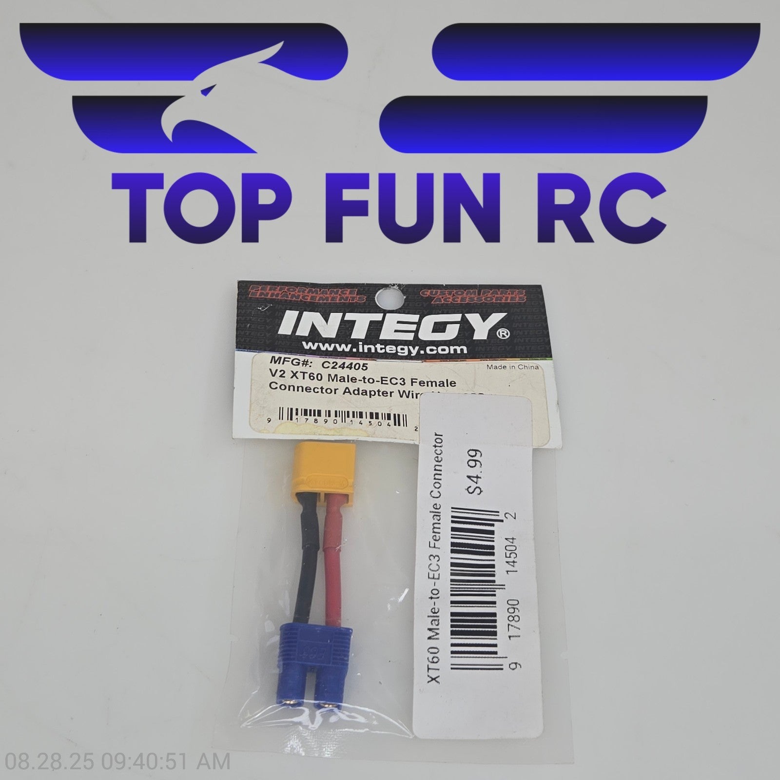 Integy C24405 V2 XT60 Male-To-EC3 Female Connector Adapter Wires