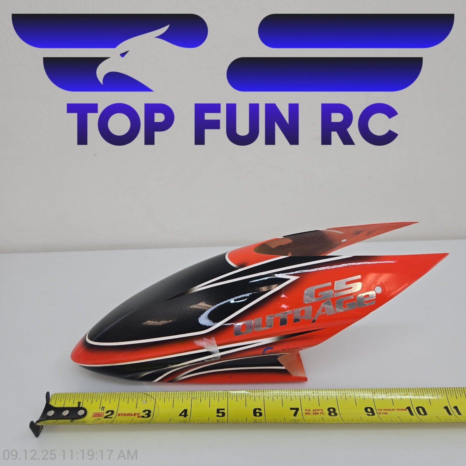 Outrage Helicopters Canopy For G5 Helicopter Red/Black