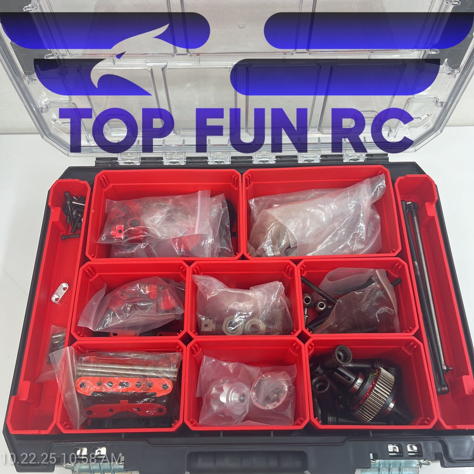 RC Assorted Parts Driveshaft, A-Arm Mounts, Axle Hub Nuts, Various Hardware