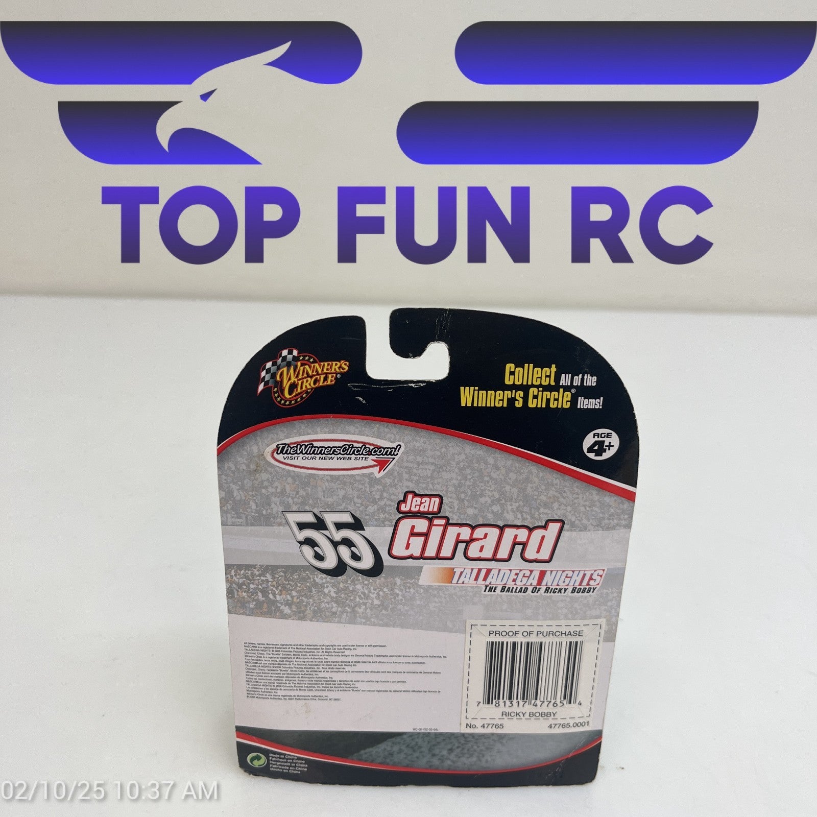 Winners Circle Jean Girard Perrier #55 Hood Magnet Diecast RARE!
