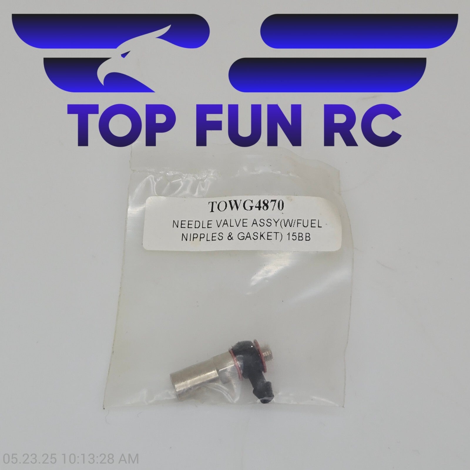 Tower Hobbies TOWG4870 Needle Valve Assembly w/ Fuel Nipples & Gasket 15BB