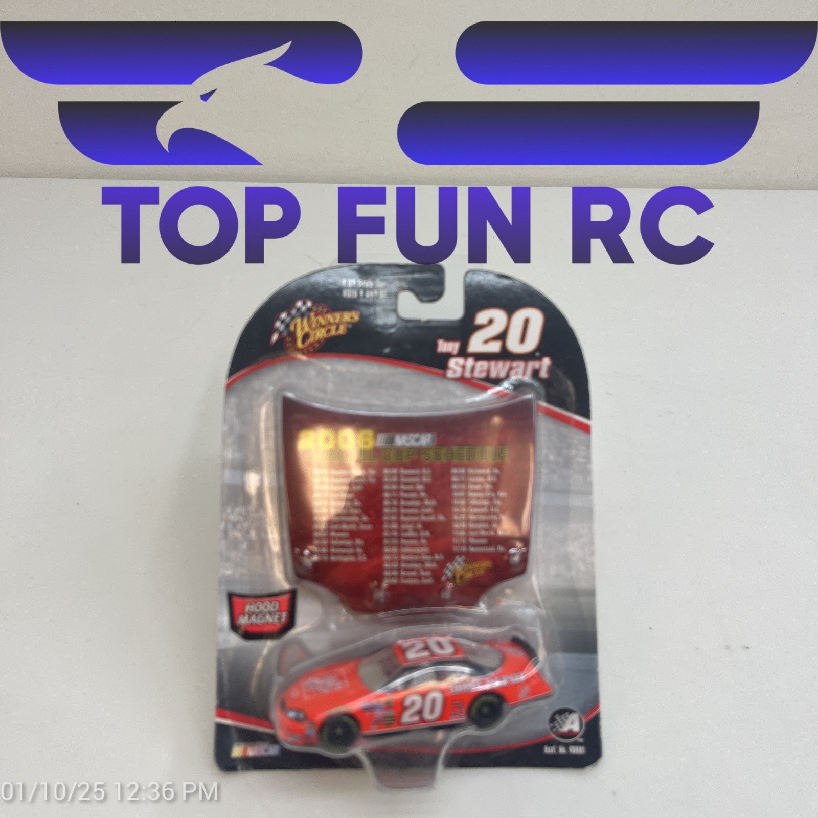 Winners Circle Tony Stewart 2006 Nascar Cup Schedule Hood Series #20 Diecast