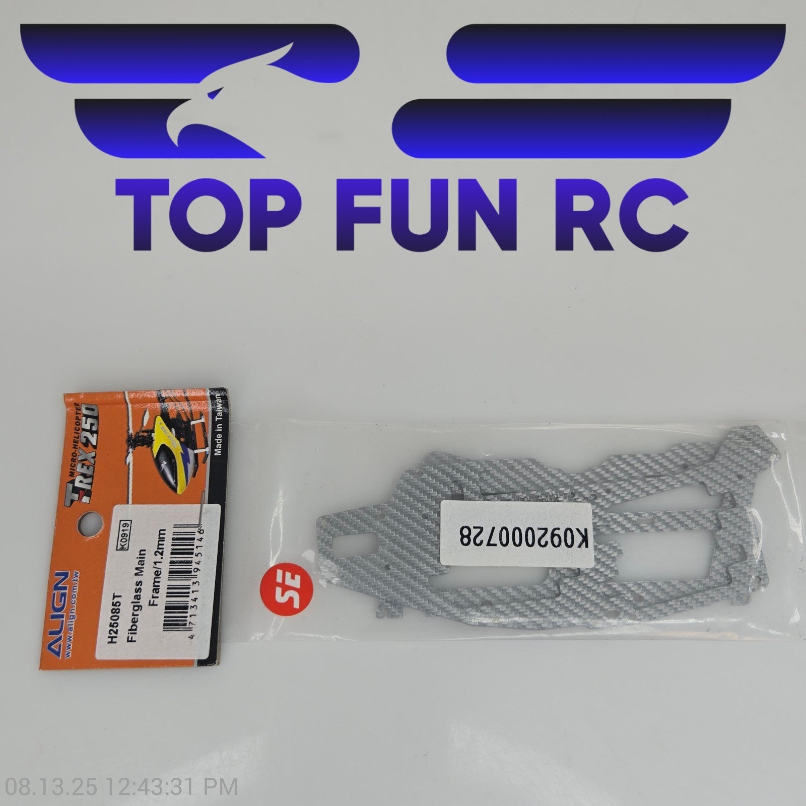 Align H25085T Fiberglass Main Frame 1.2mm For TREX 250 Micro Heli