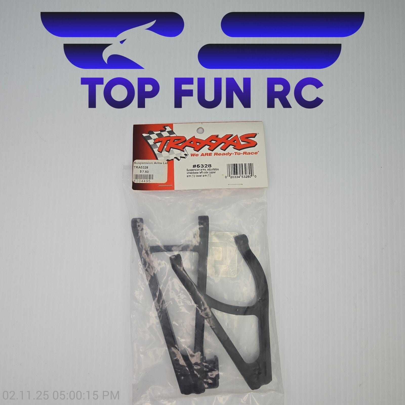 Traxxas 5328 Adjustable Wheelbase Suspension Left A-Arms (2) For Revo 3.3