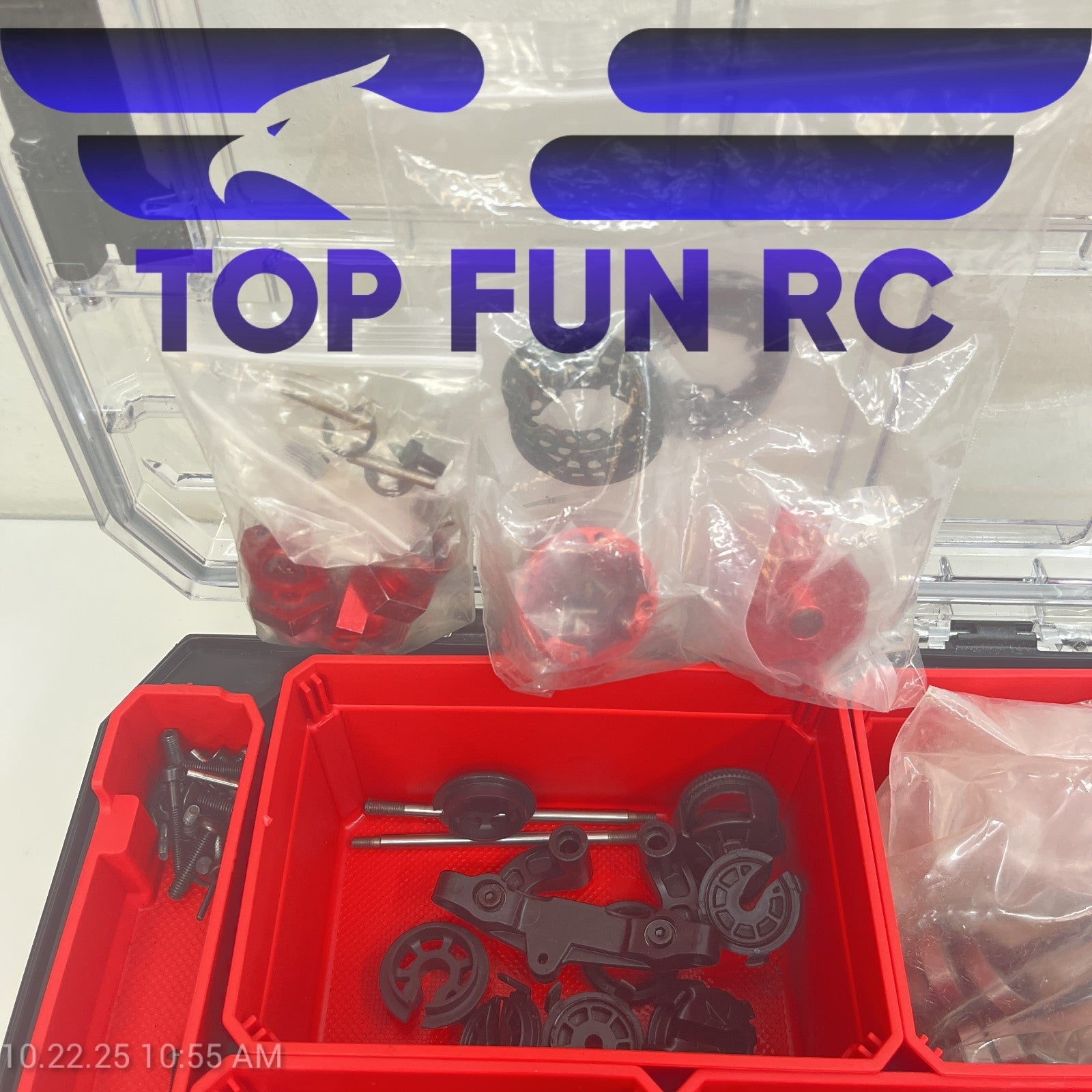 RC Assorted Parts Driveshaft, A-Arm Mounts, Axle Hub Nuts, Various Hardware