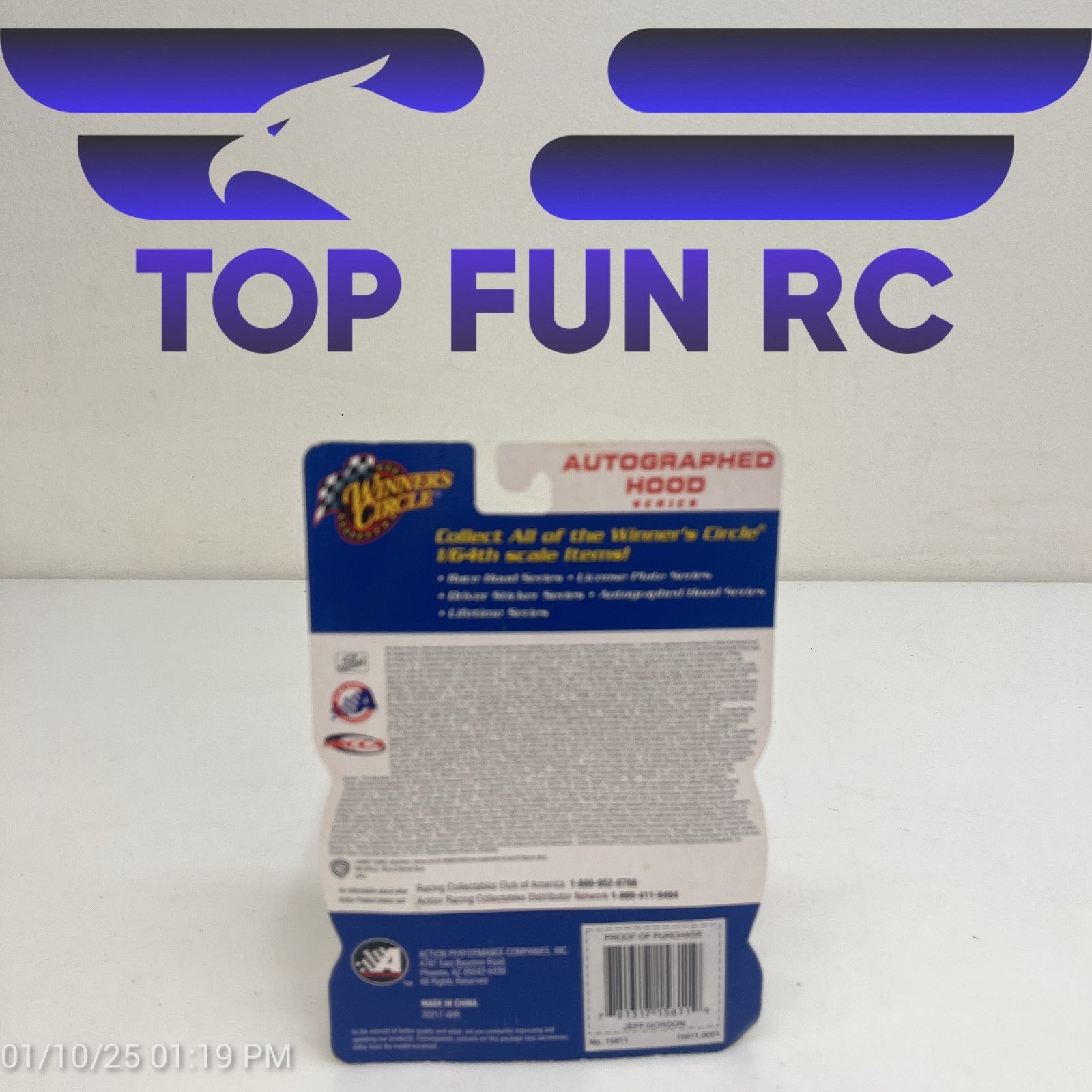 Winners Circle Jeff Gordon Autographed Hood Series Pepsi #24 Diecast