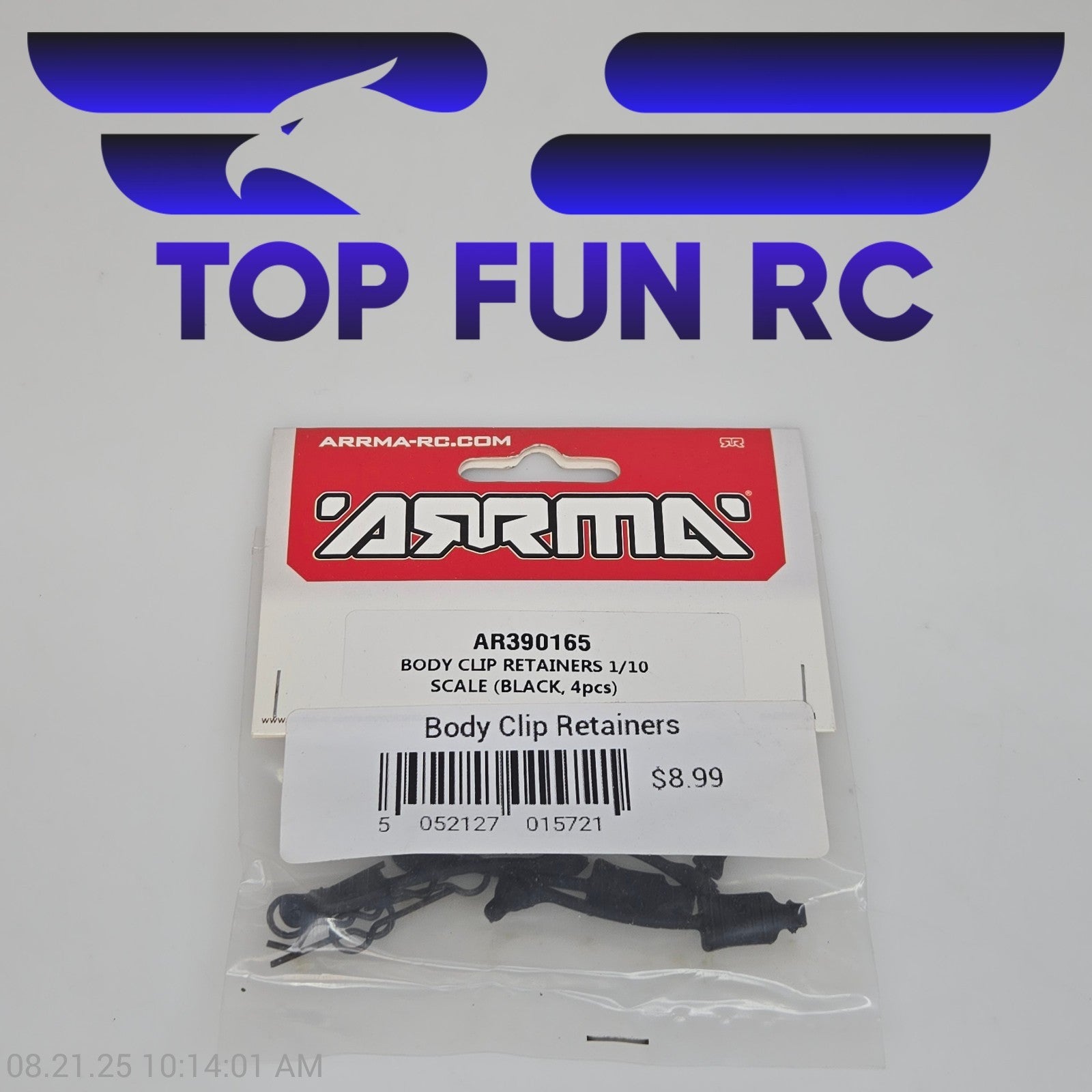 Arrma AR390165 Body Clip Retainers 1/10 Scale (Black, 4pcs)