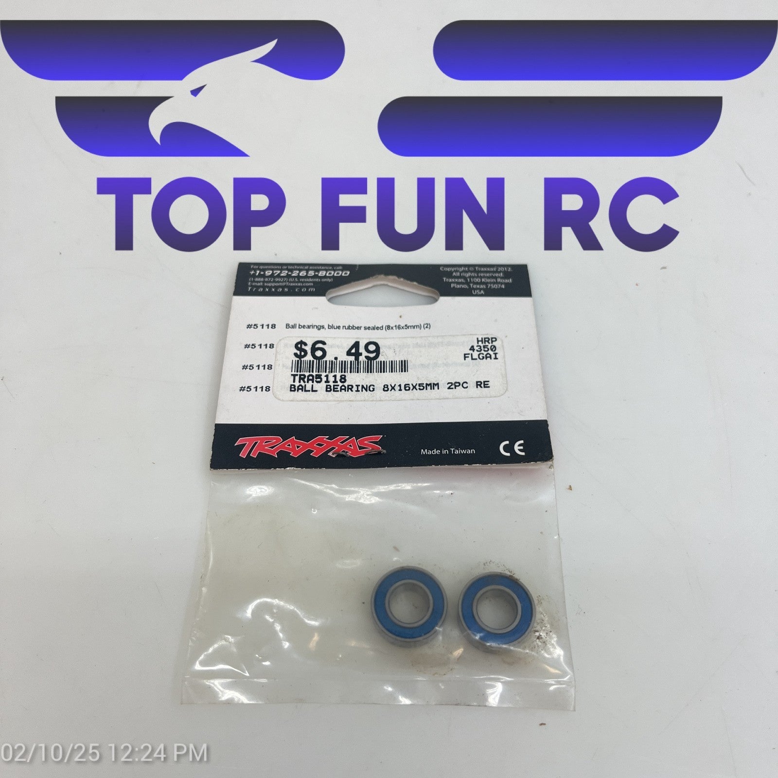Traxxas 5118 8x16x5mm Ball Bearings (2)
