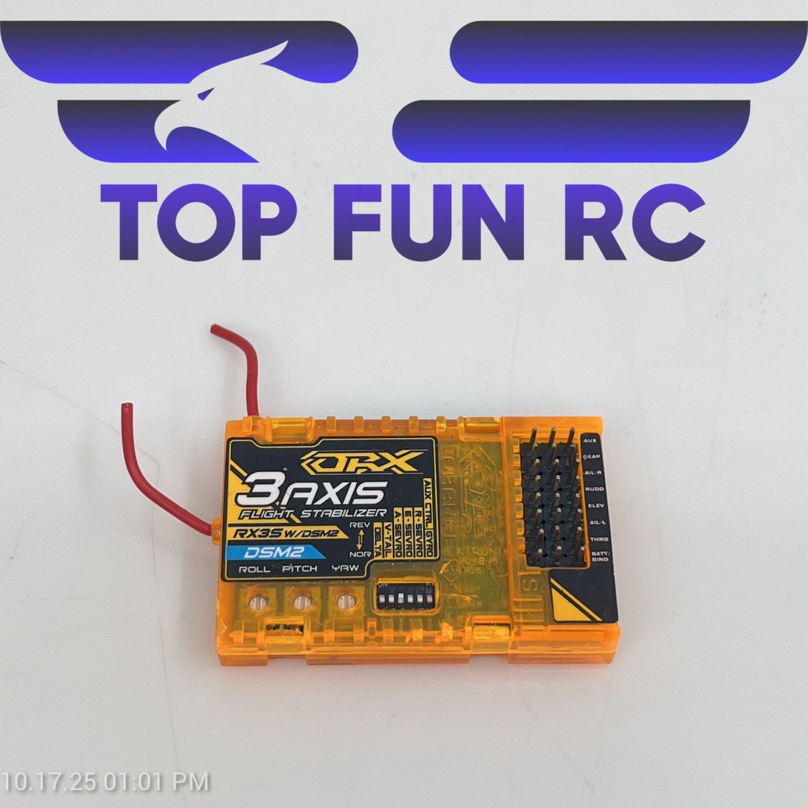 OrangeRX RX3S 3-Axis Flight Stabilizer w/ DSM2 Compatible 6-Ch 2.4GHz Receiver