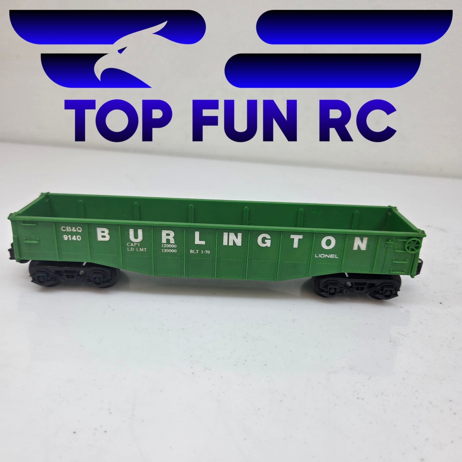 Lionel O-Gauge 1/48 Scale Burlington Northern Gondola Green