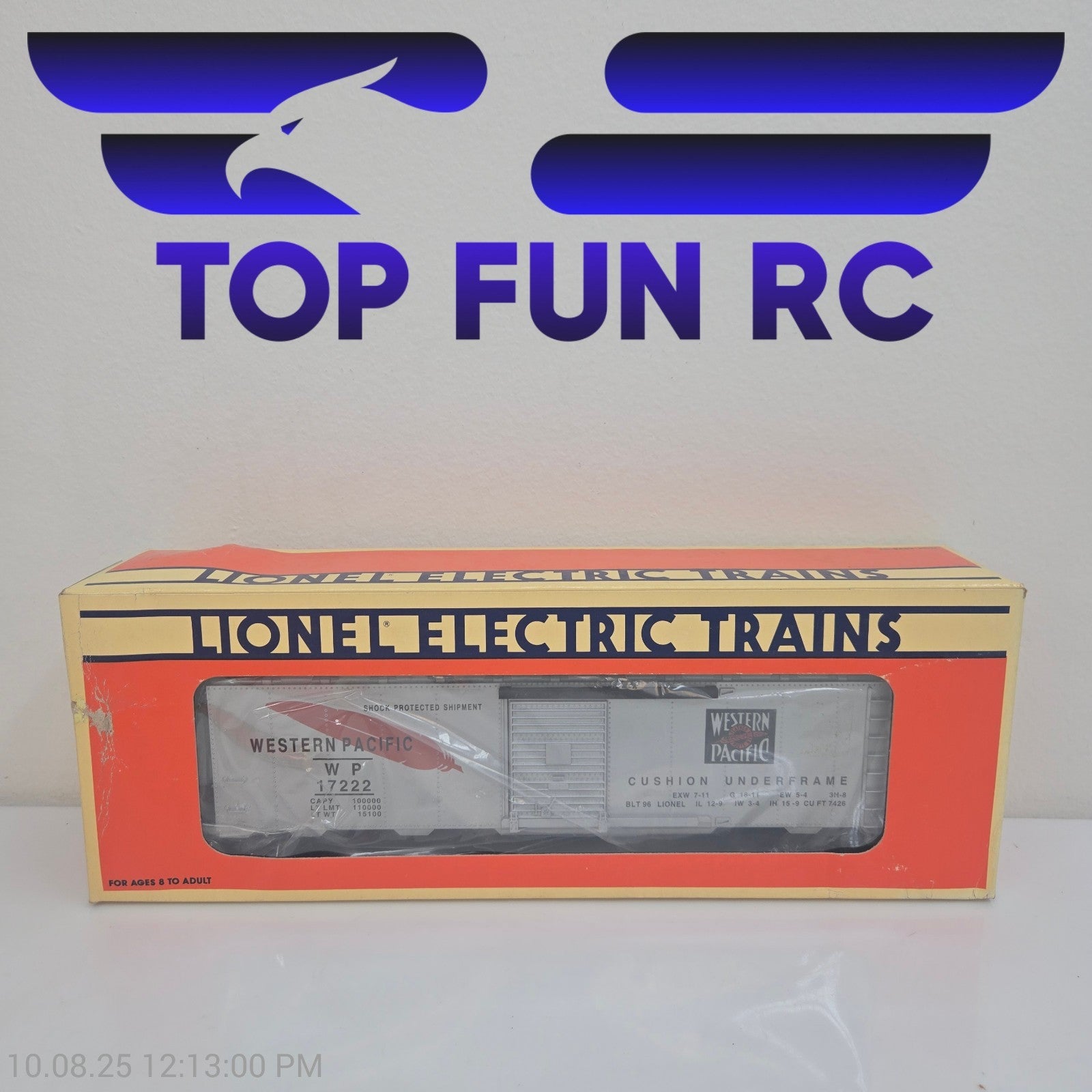 Lionel O-Gauge 6-17222 Western Pacific Railroad Standard Boxcar