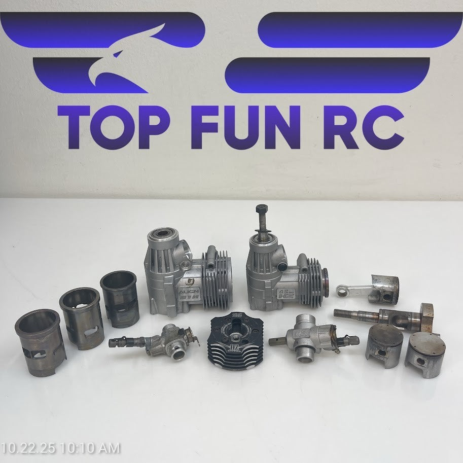 Align 91H Nitro, OS HZ 55 Parts Motors! w/ Carburetors, Head & Misc. Cylinders