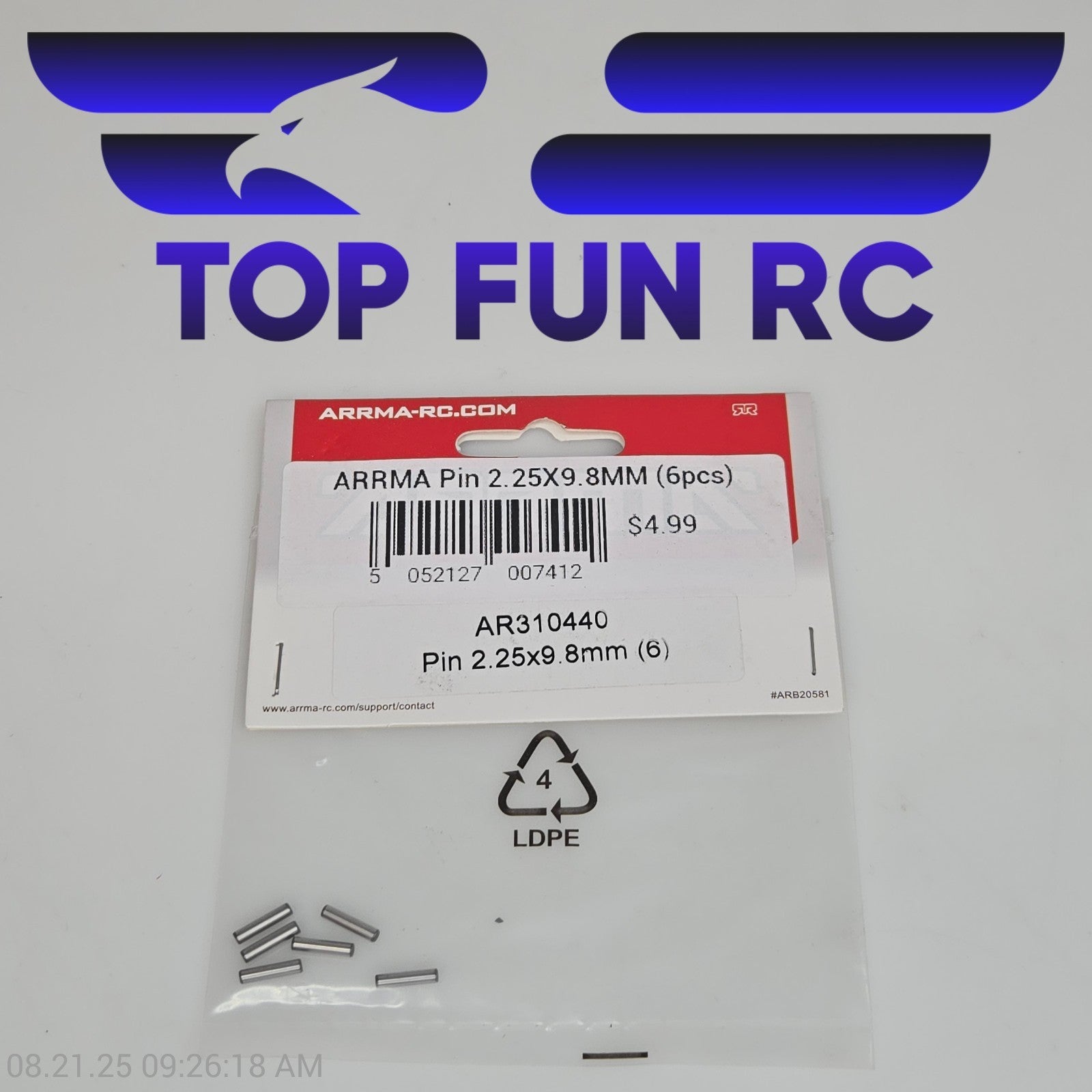 Arrma AR310440 Pin 2.25x9.8mm (6)
