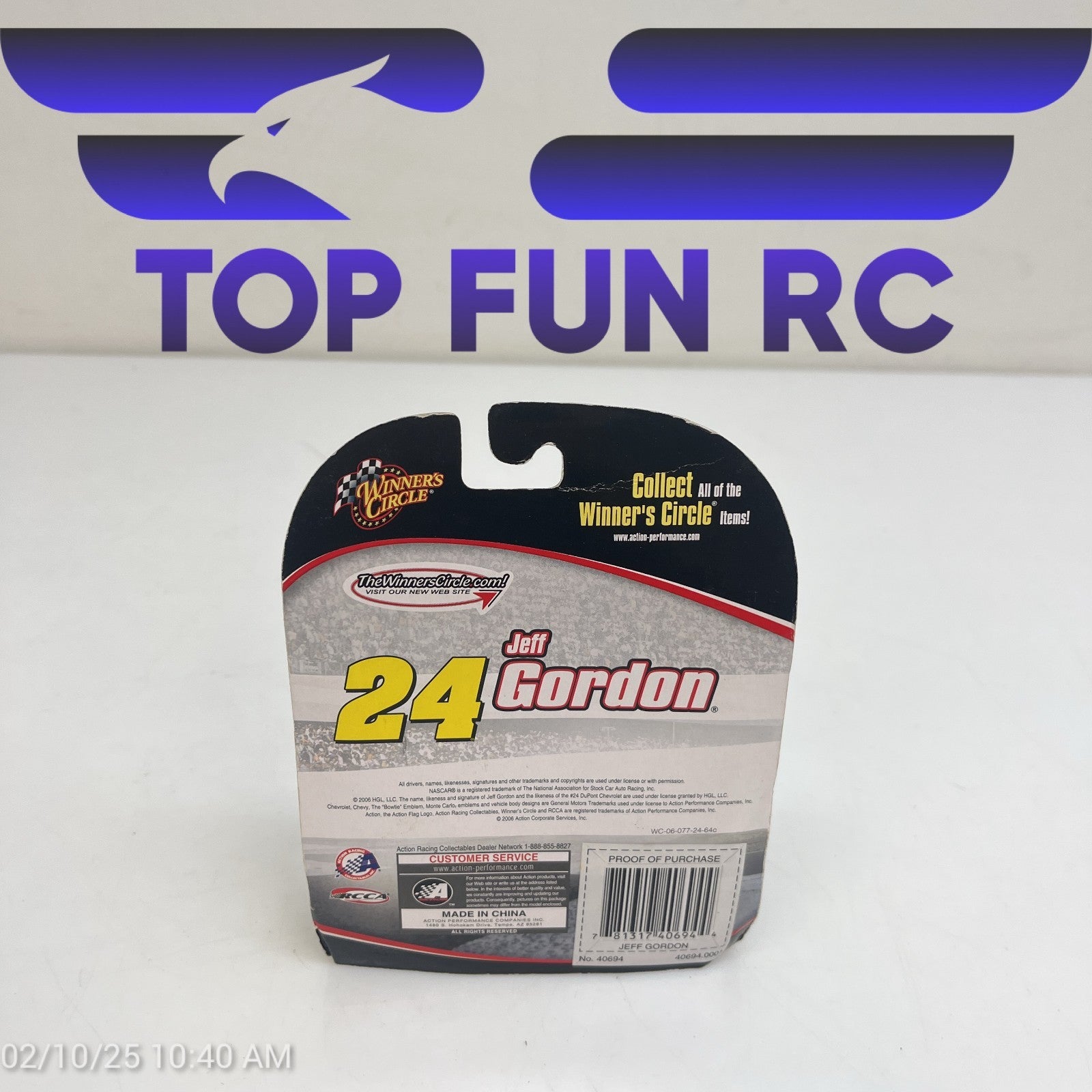 Winners Circle Jeff Gordon Dupont #24 Hood Magnet Diecast