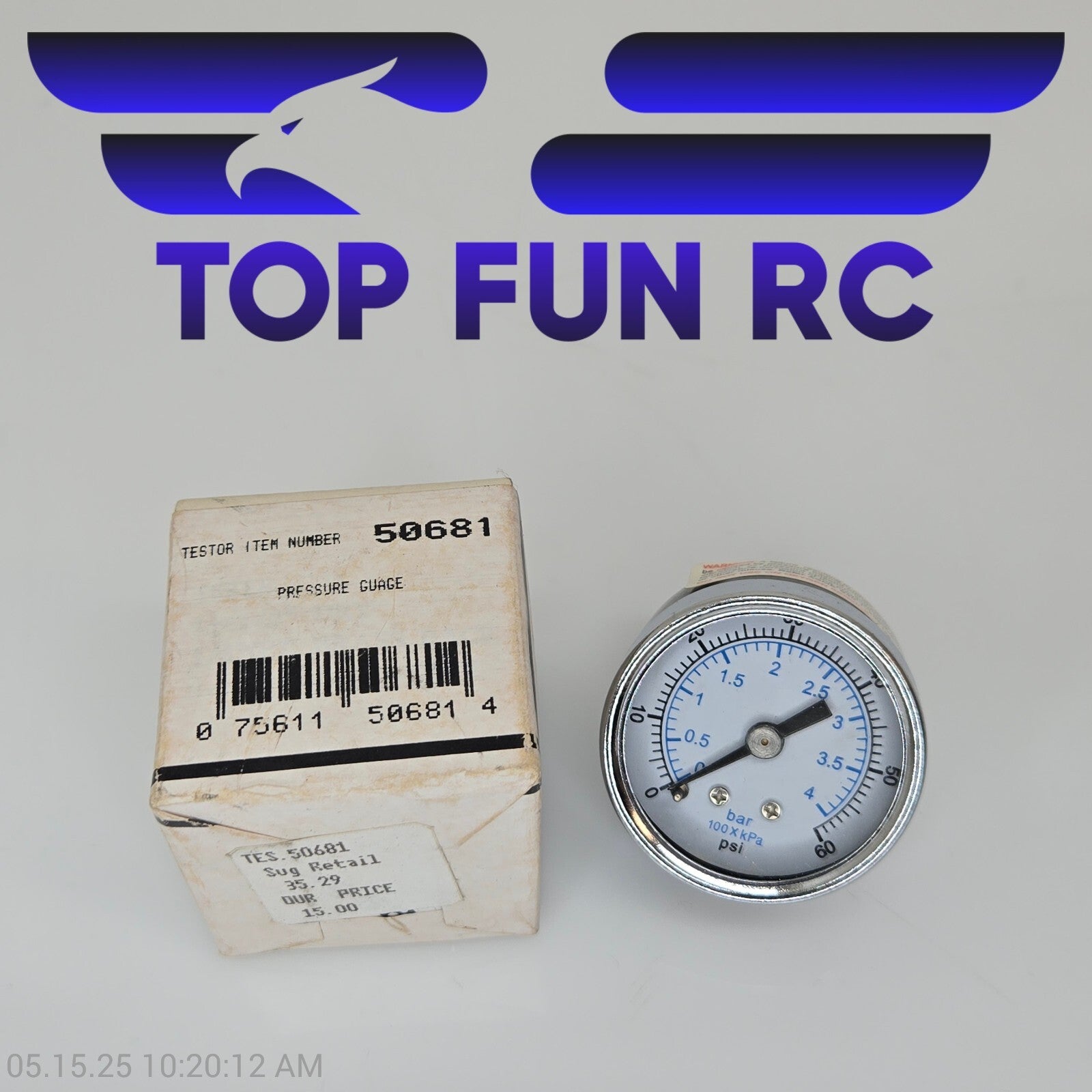Testors RC Item #50681 Pressure Guage 'Discontinued' Vintage!
