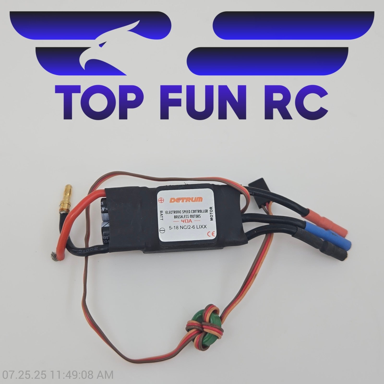 Detrum ESC Brushless 40A 5-18 NC/2-6 Lipo For Helicopters & Airplanes