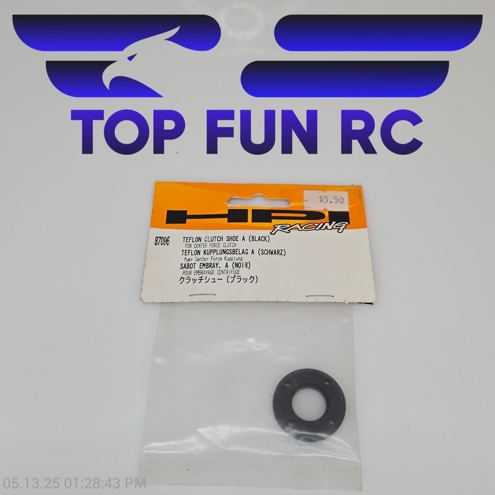 HPI RC 87096 Teflon Clutch Shoe A (Black) For Center Force Clutch