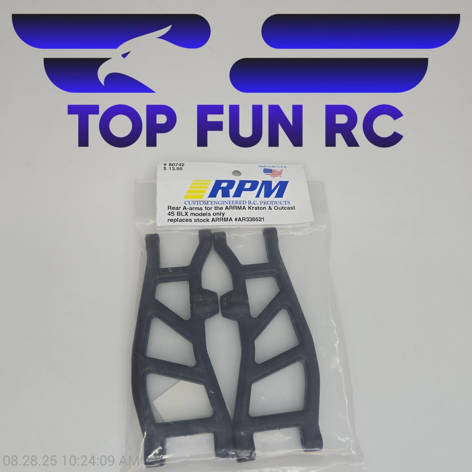 RPM 80742 Rear A-Arms For Arrma Kraton & Outcast 4s BLX Model Only