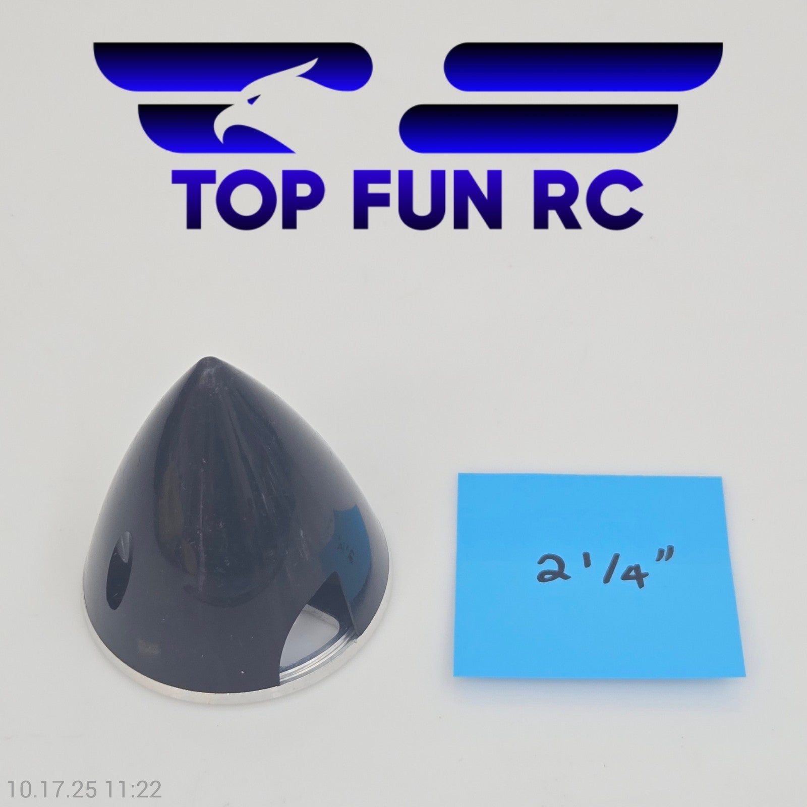 RC Brushed Aluminum Spinner 2-Blade 2 1/4" For Model Airplanes