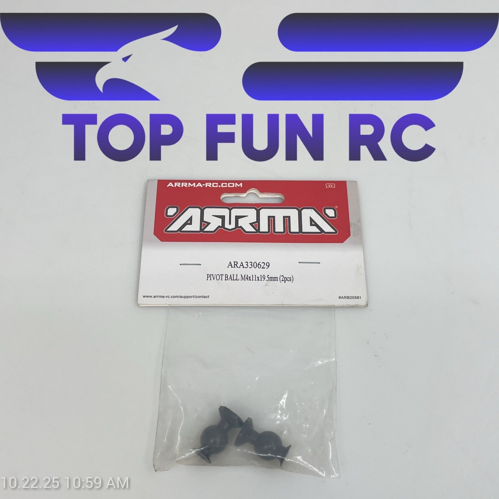 Arrma ARA330629 Pivot Ball M4x11x19.5mm (2pcs) For Kraton 8s