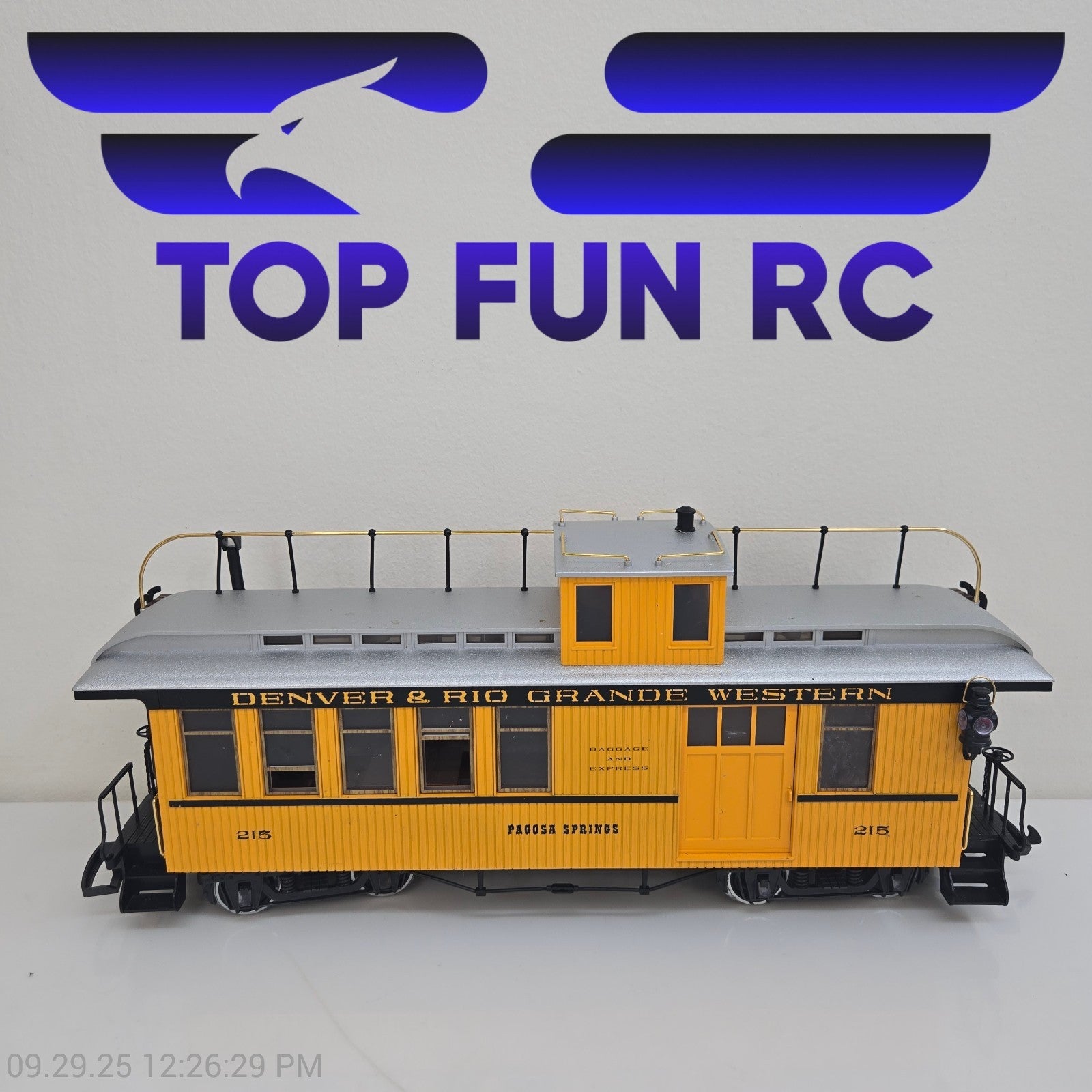 LGB G-Gauge 40755 D&RGW #215 Pagosa Springs Cupola Baggage & Express