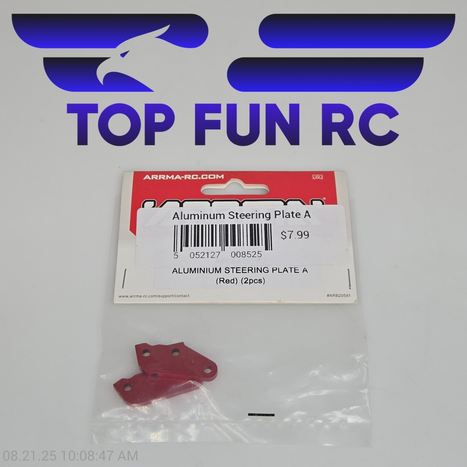 Arrma Aluminum Steering Plate A (Red) (2pcs)