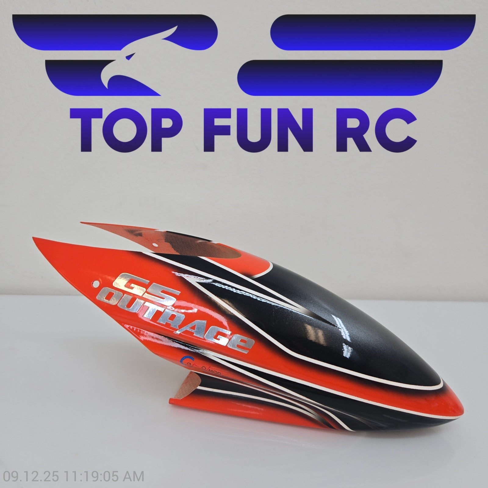 Outrage Helicopters Canopy For G5 Helicopter Red/Black