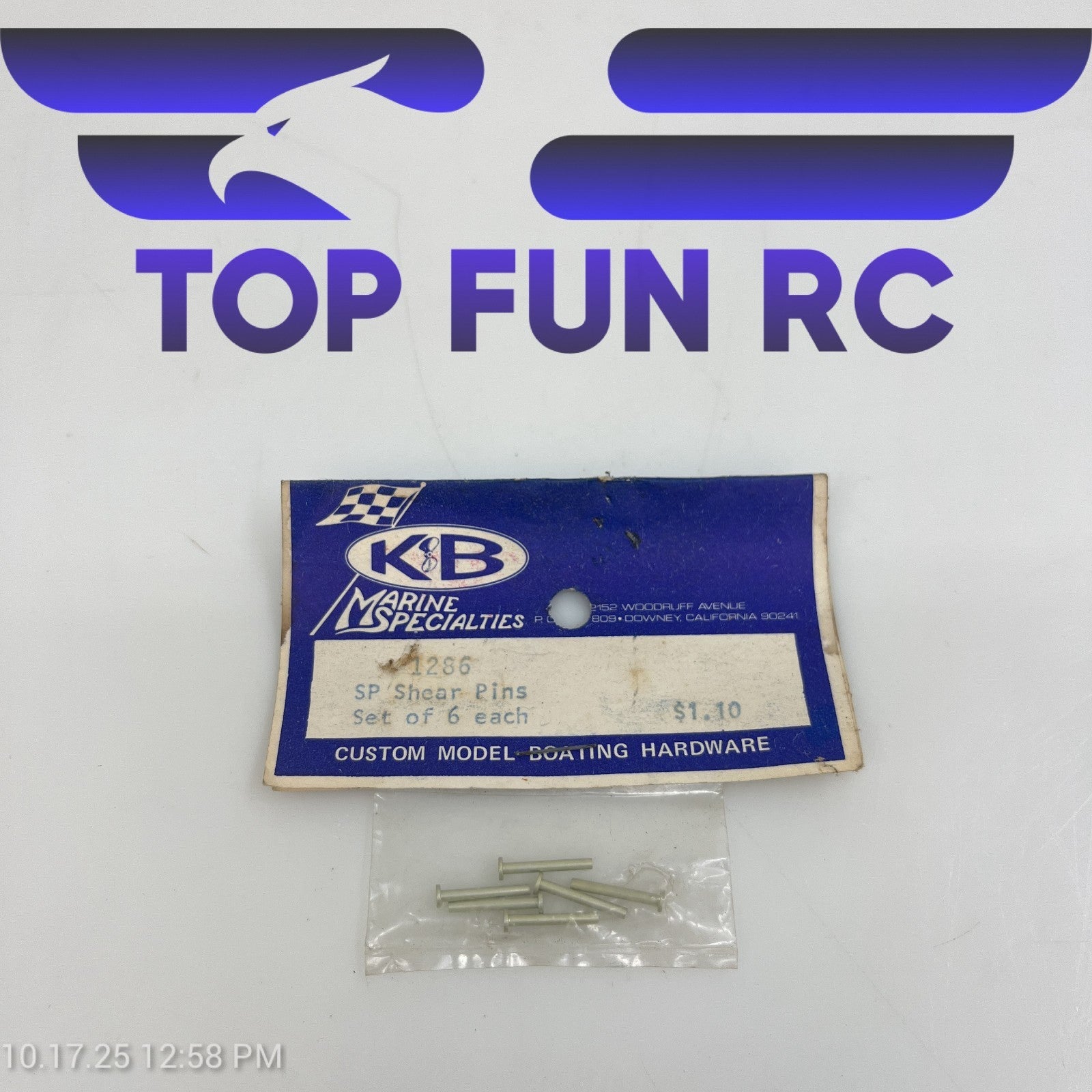K&B Marine Specialties 1286 SP Shear Pins Set Of 6 Outboard Safety Universal
