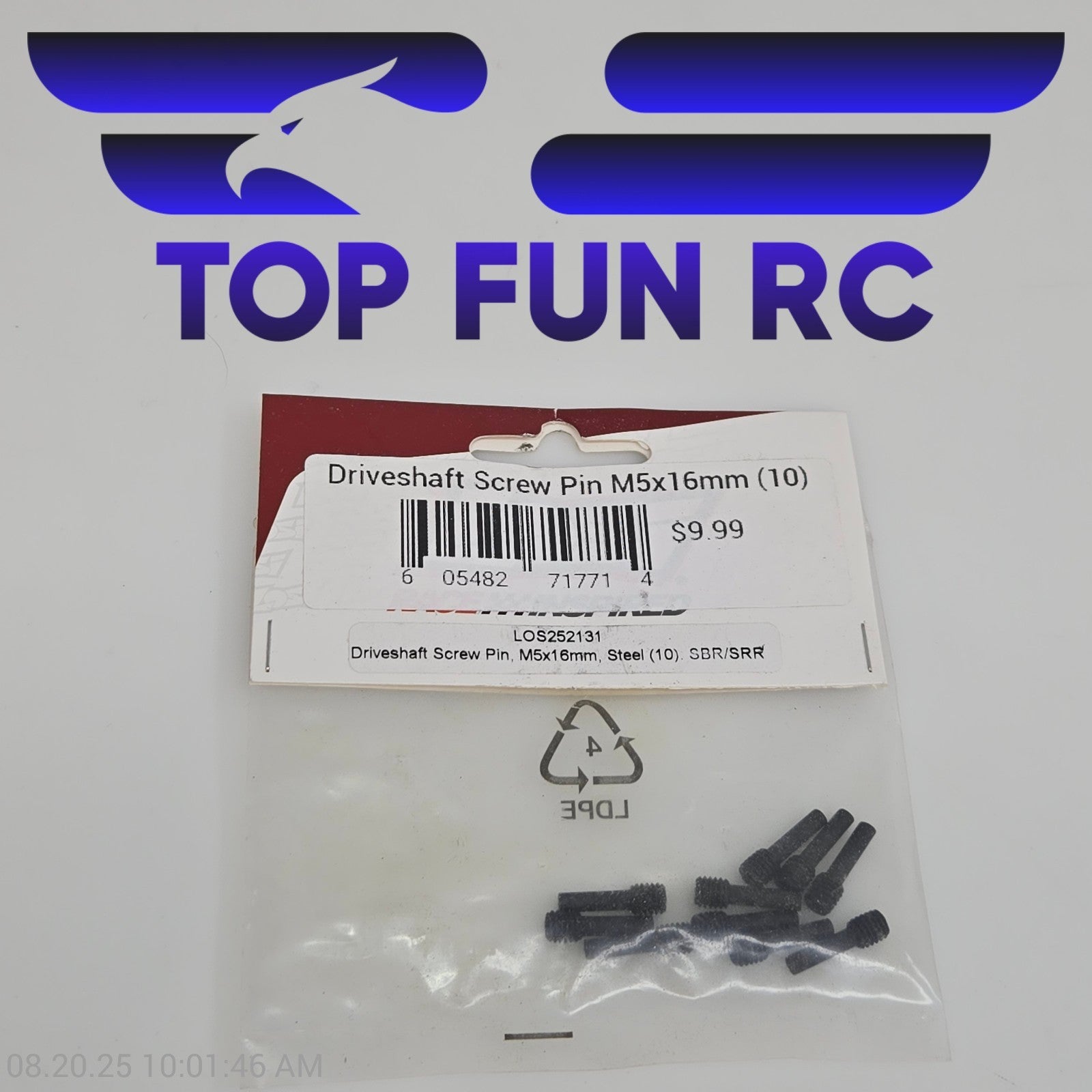 Losi LOS252131 Driveshaft Screw Pin, M5x16mm, Steel (10) For SBR/SRR