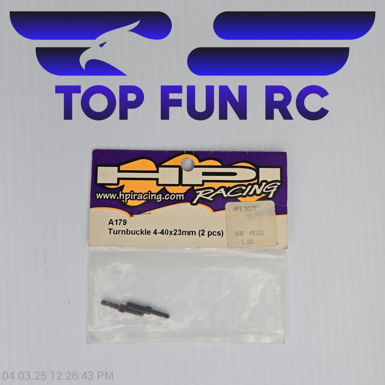 HPI A179 Turnbuckle 4-40x23mm (2) For B34 Touring Car