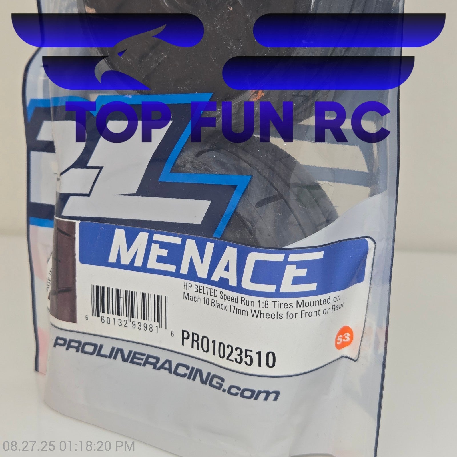 Proline PRO1023510 Menace HP Belted Speed Run 1/18 Scale Tires Mounted