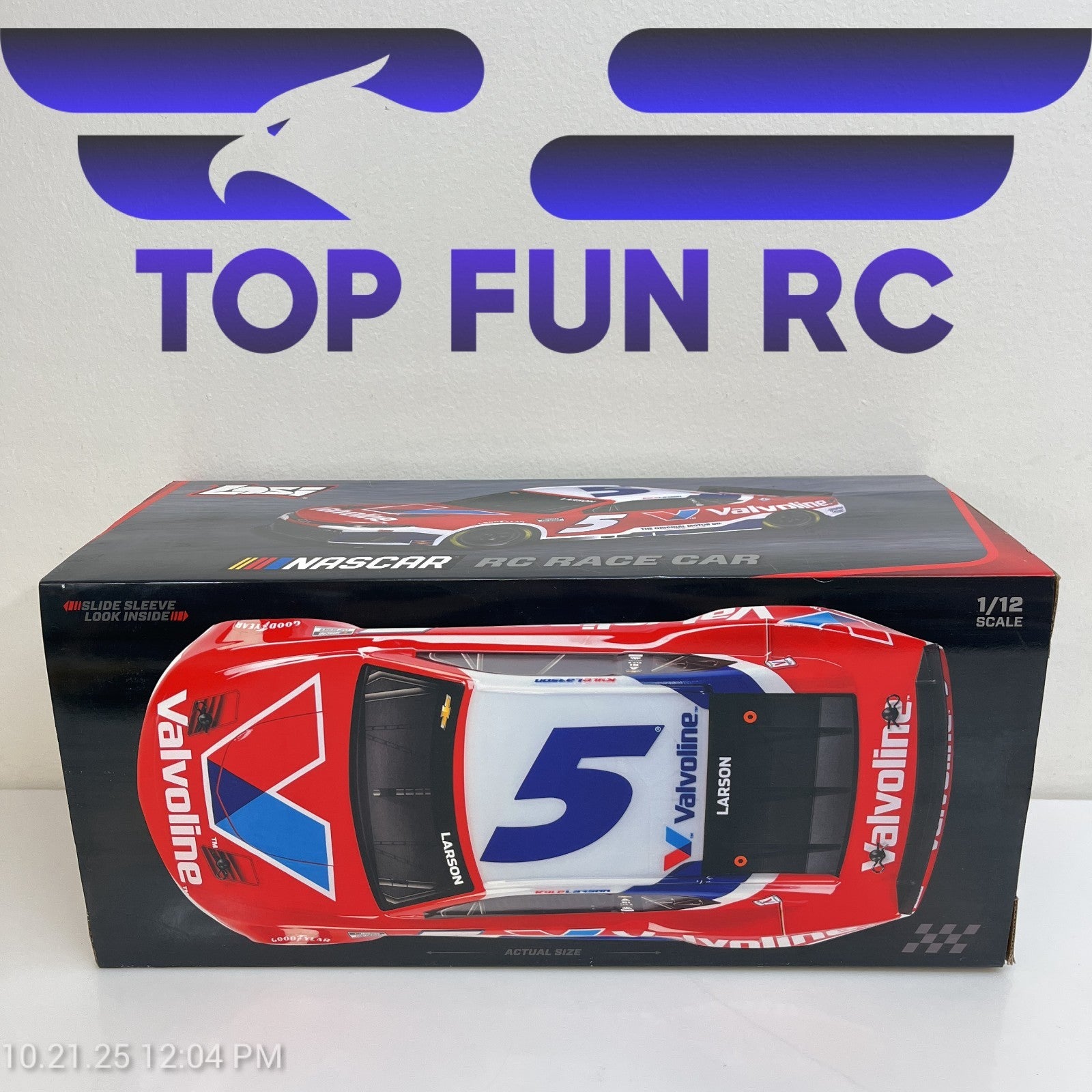 Losi RC Nascar 1/12 Scale #5 Kyle Larson Valvoline 2025 Chevrolet ZL1 RTR