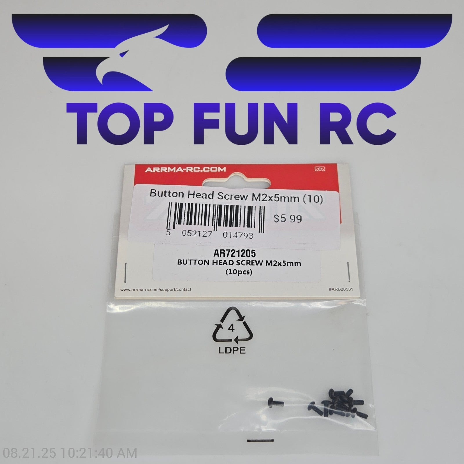 Arrma AR721205 Button Head Screw M2x5mm (10pcs)